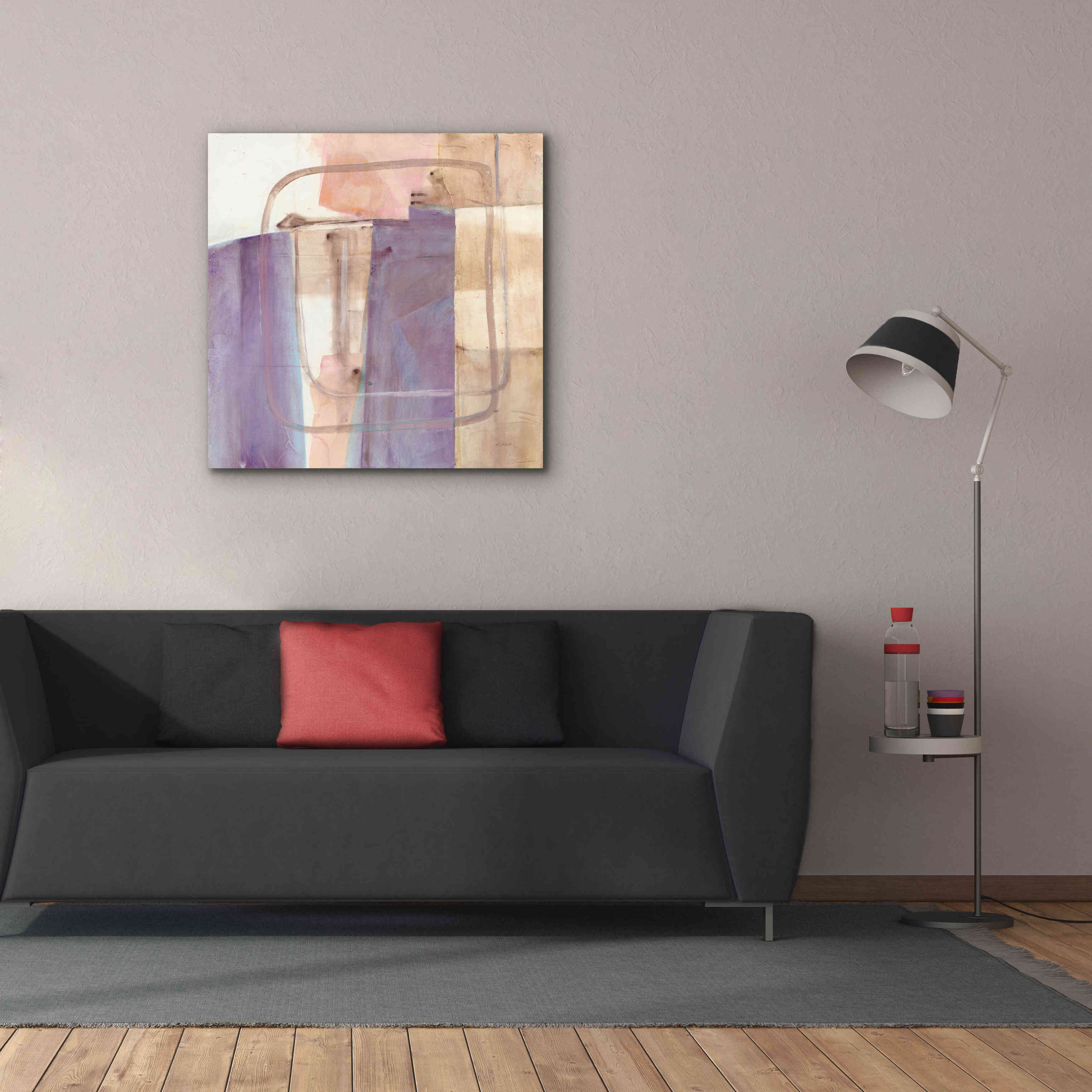 'Passage I Blush Purple' by Mike Schick, Giclee Canvas Wall Art,37x37