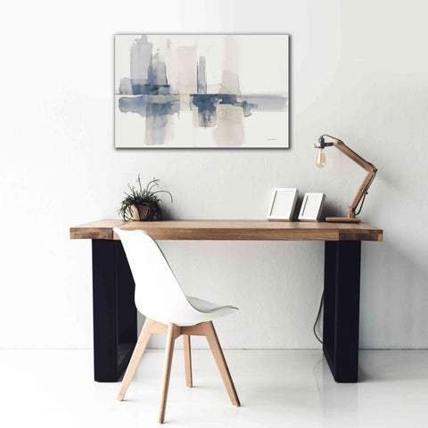 Image of 'Improvisation II Navy' by Mike Schick, Giclee Canvas Wall Art,40x26