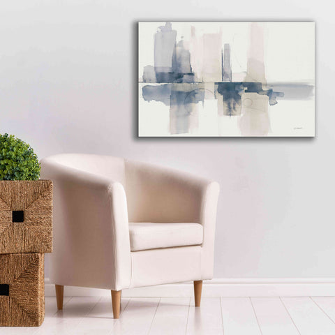 Image of 'Improvisation II Navy' by Mike Schick, Giclee Canvas Wall Art,40x26