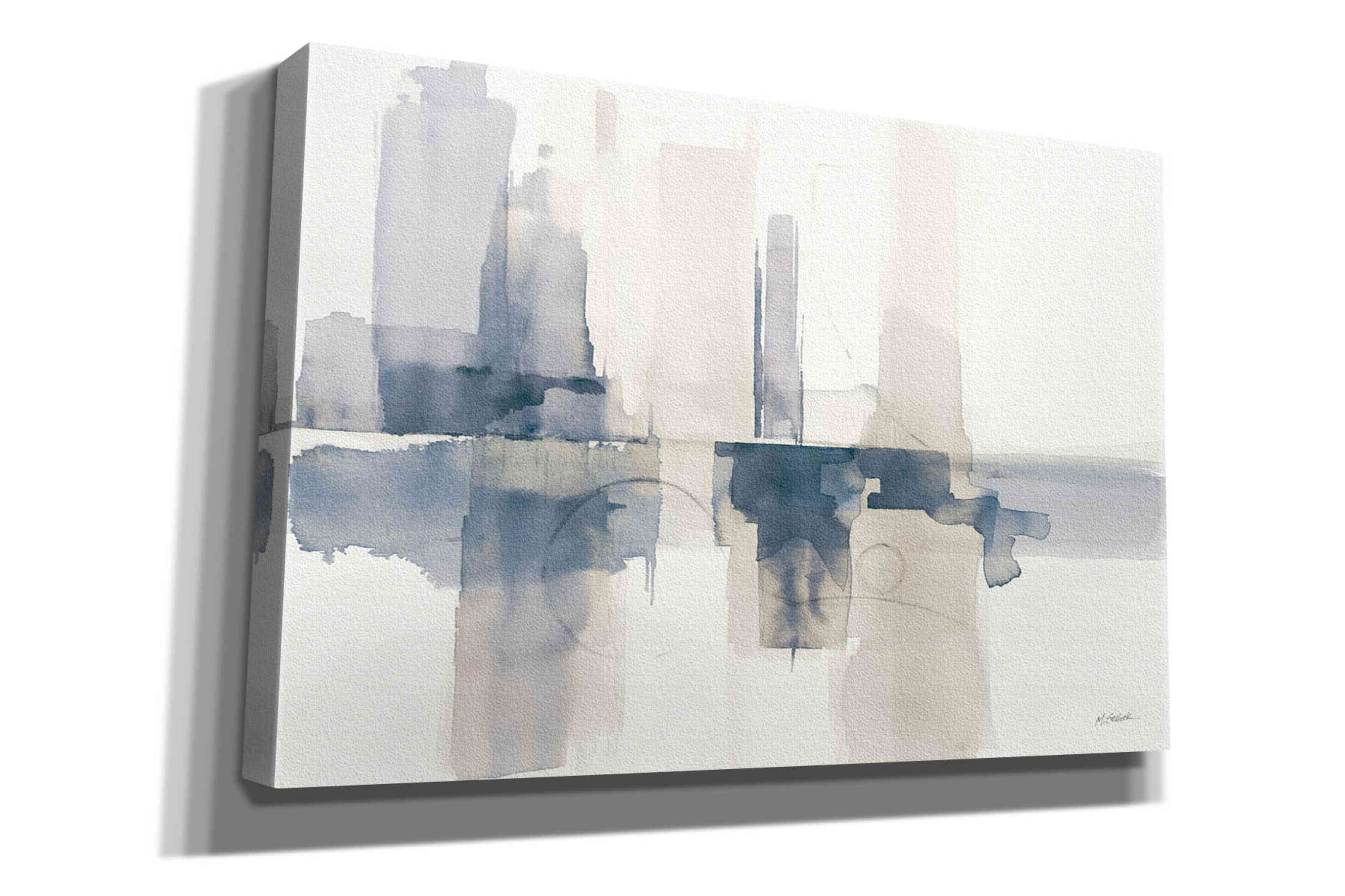 'Improvisation II Navy' by Mike Schick, Giclee Canvas Wall Art