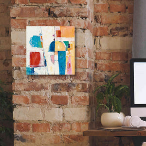 'Down To The Street' by Mike Schick, Giclee Canvas Wall Art,12x12