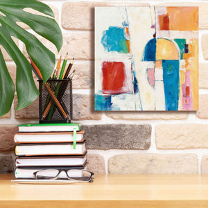 'Down To The Street' by Mike Schick, Giclee Canvas Wall Art,12x12