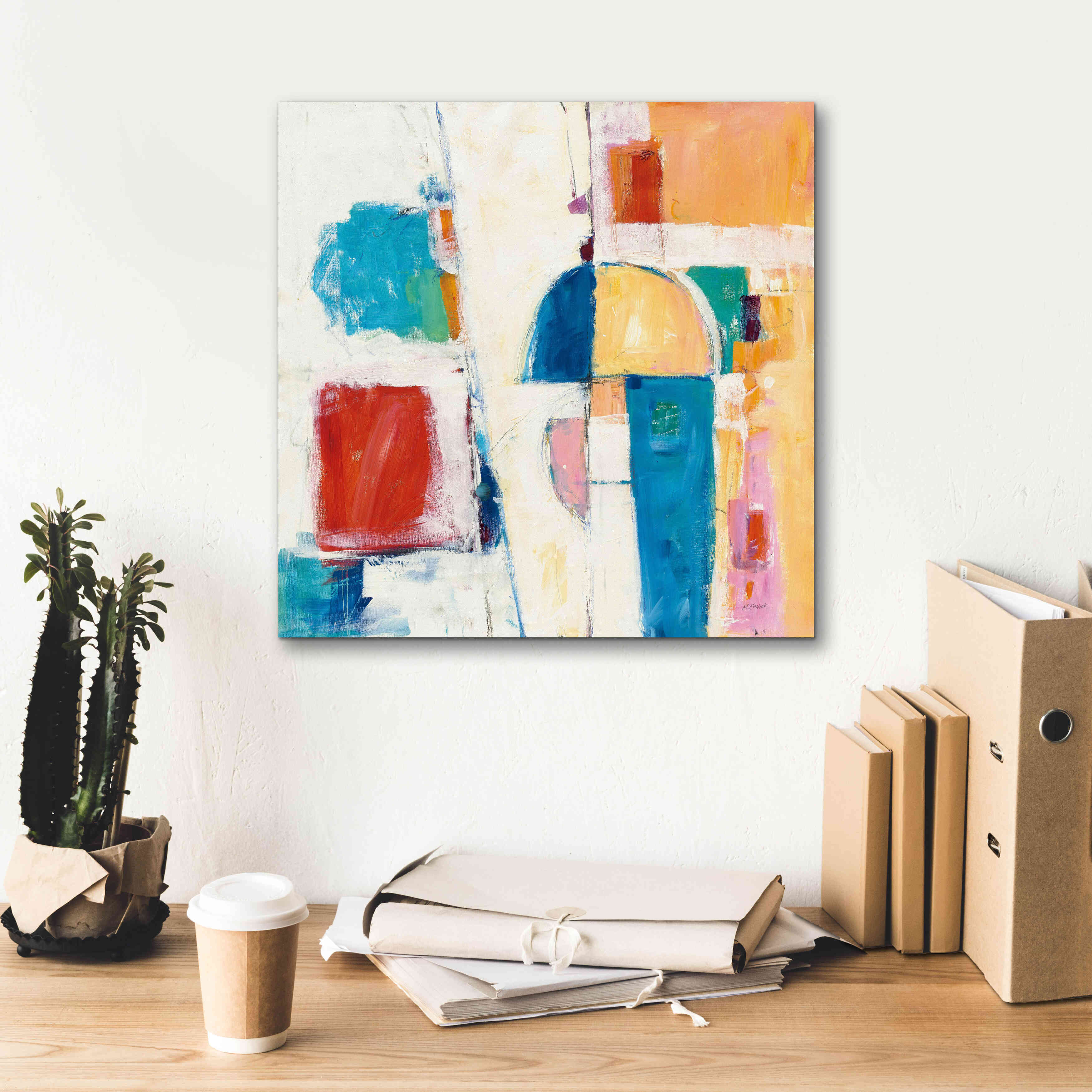 'Down To The Street' by Mike Schick, Giclee Canvas Wall Art,18x18
