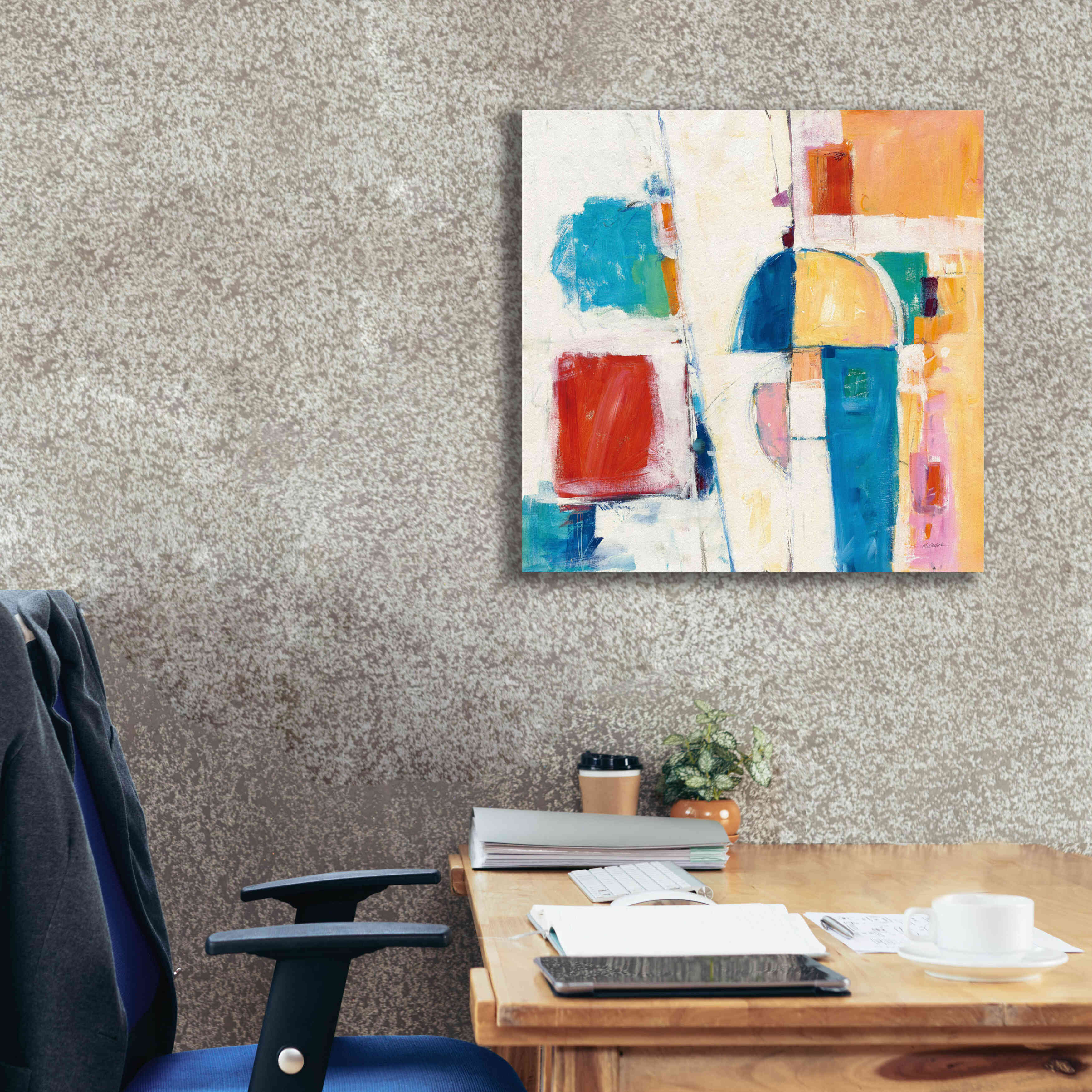 'Down To The Street' by Mike Schick, Giclee Canvas Wall Art,26x26