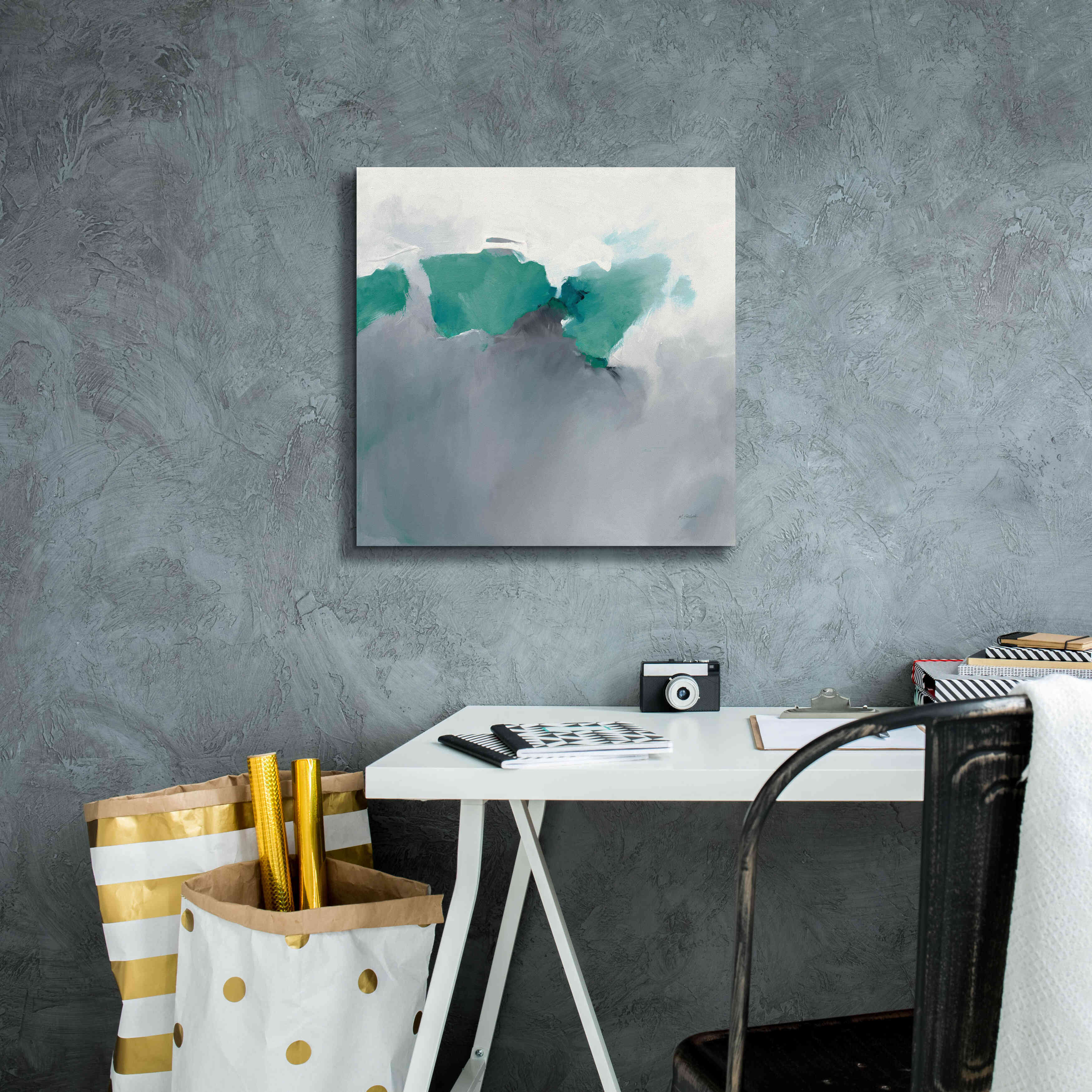 'Dark To Light Peacock' by Mike Schick, Giclee Canvas Wall Art,18x18
