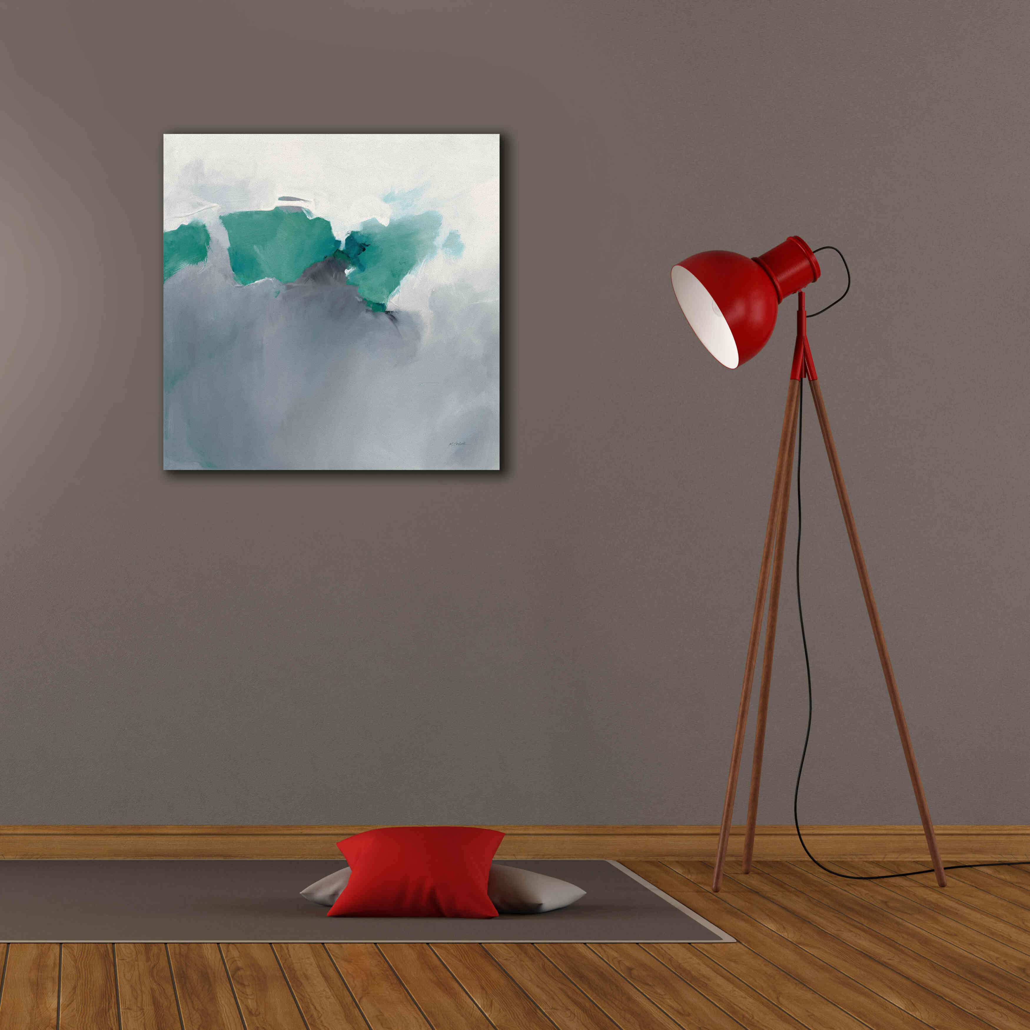 'Dark To Light Peacock' by Mike Schick, Giclee Canvas Wall Art,26x26