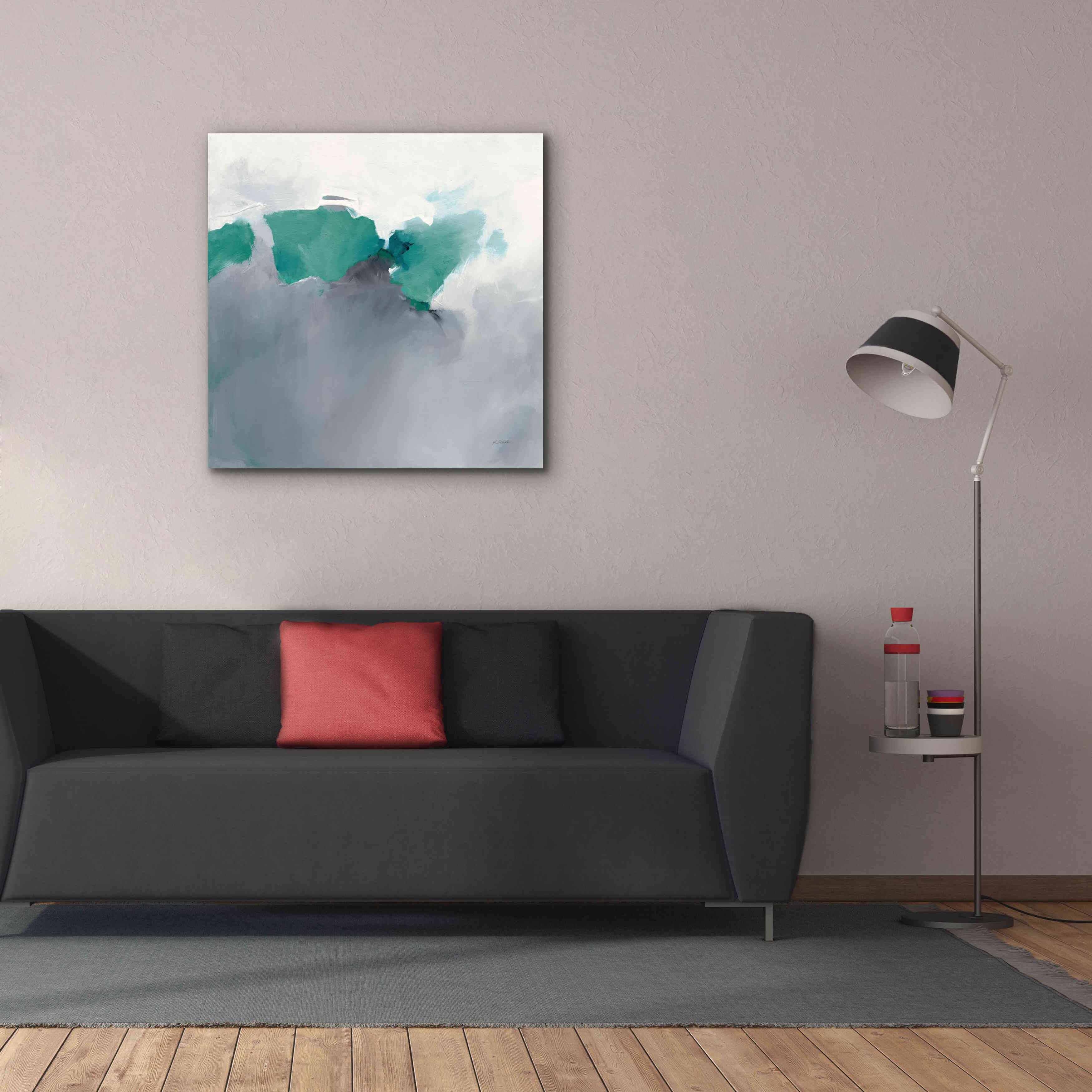 'Dark To Light Peacock' by Mike Schick, Giclee Canvas Wall Art,37x37