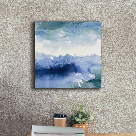 Image of 'Midnight At The Lake II Cool' by Mike Schick, Giclee Canvas Wall Art,18x18