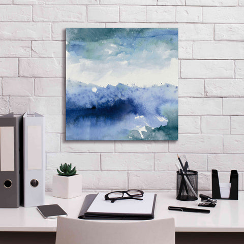 Image of 'Midnight At The Lake II Cool' by Mike Schick, Giclee Canvas Wall Art,18x18