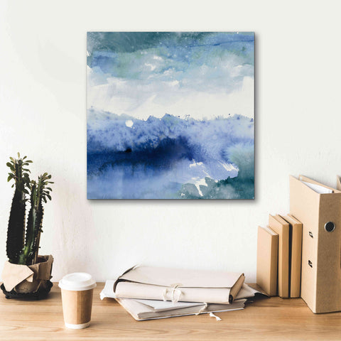 Image of 'Midnight At The Lake II Cool' by Mike Schick, Giclee Canvas Wall Art,18x18