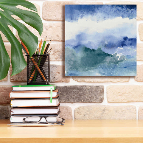 Image of 'Midnight At The Lake III Cool' by Mike Schick, Giclee Canvas Wall Art,12x12