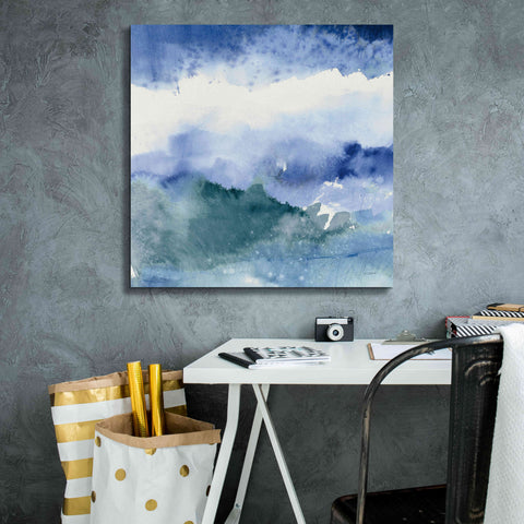 Image of 'Midnight At The Lake III Cool' by Mike Schick, Giclee Canvas Wall Art,26x26