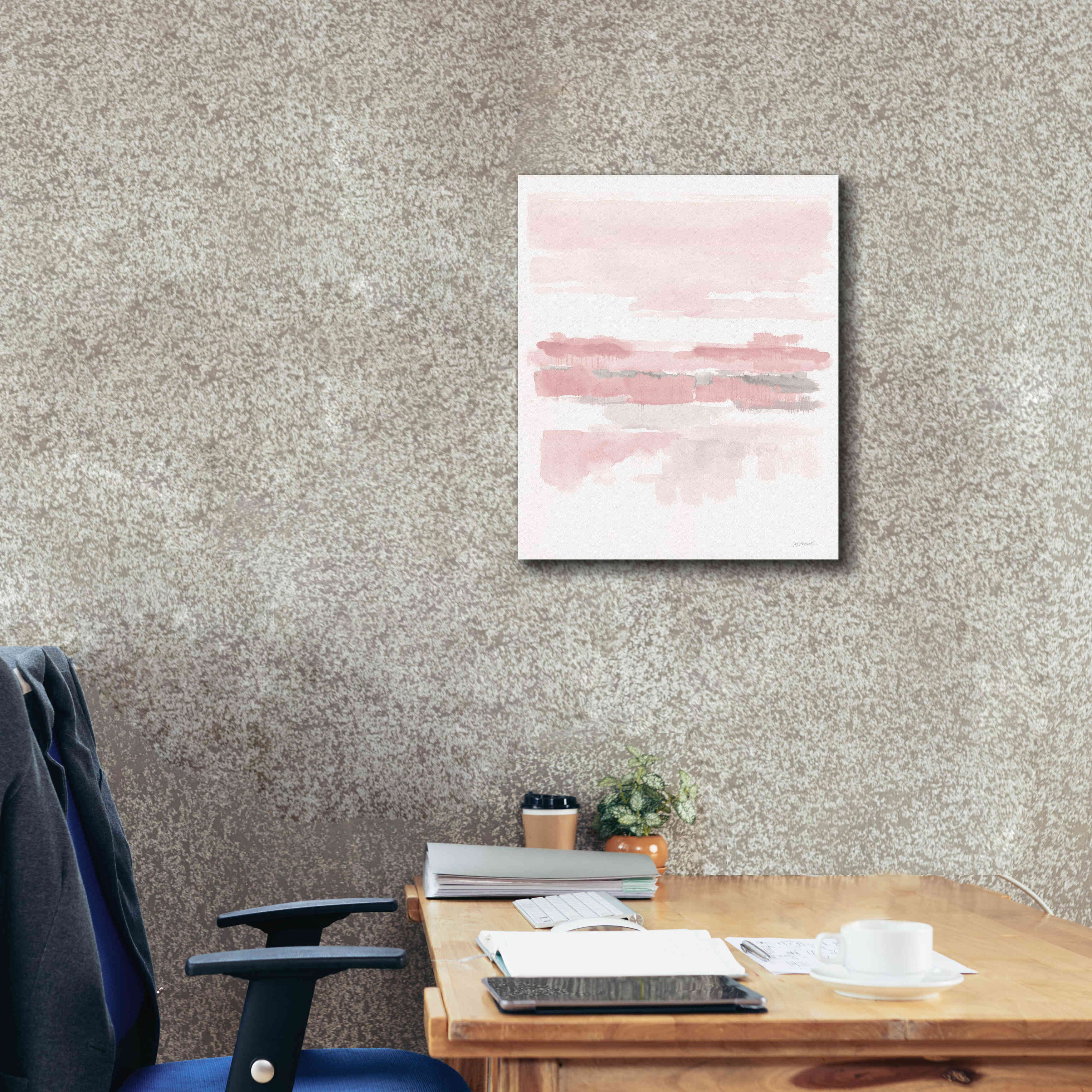 'Blush Wetlands Crop' by Mike Schick, Giclee Canvas Wall Art,20x24