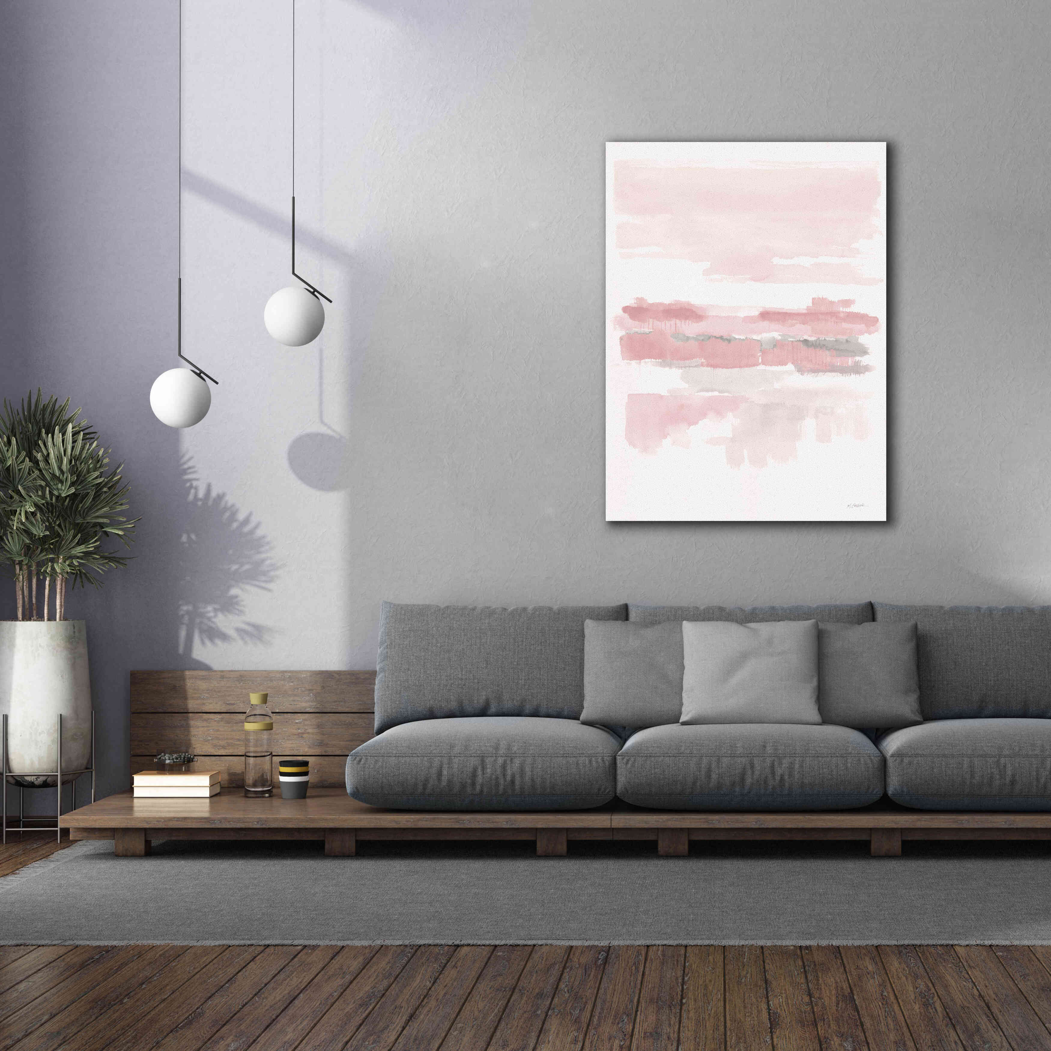 'Blush Wetlands Crop' by Mike Schick, Giclee Canvas Wall Art,40x54