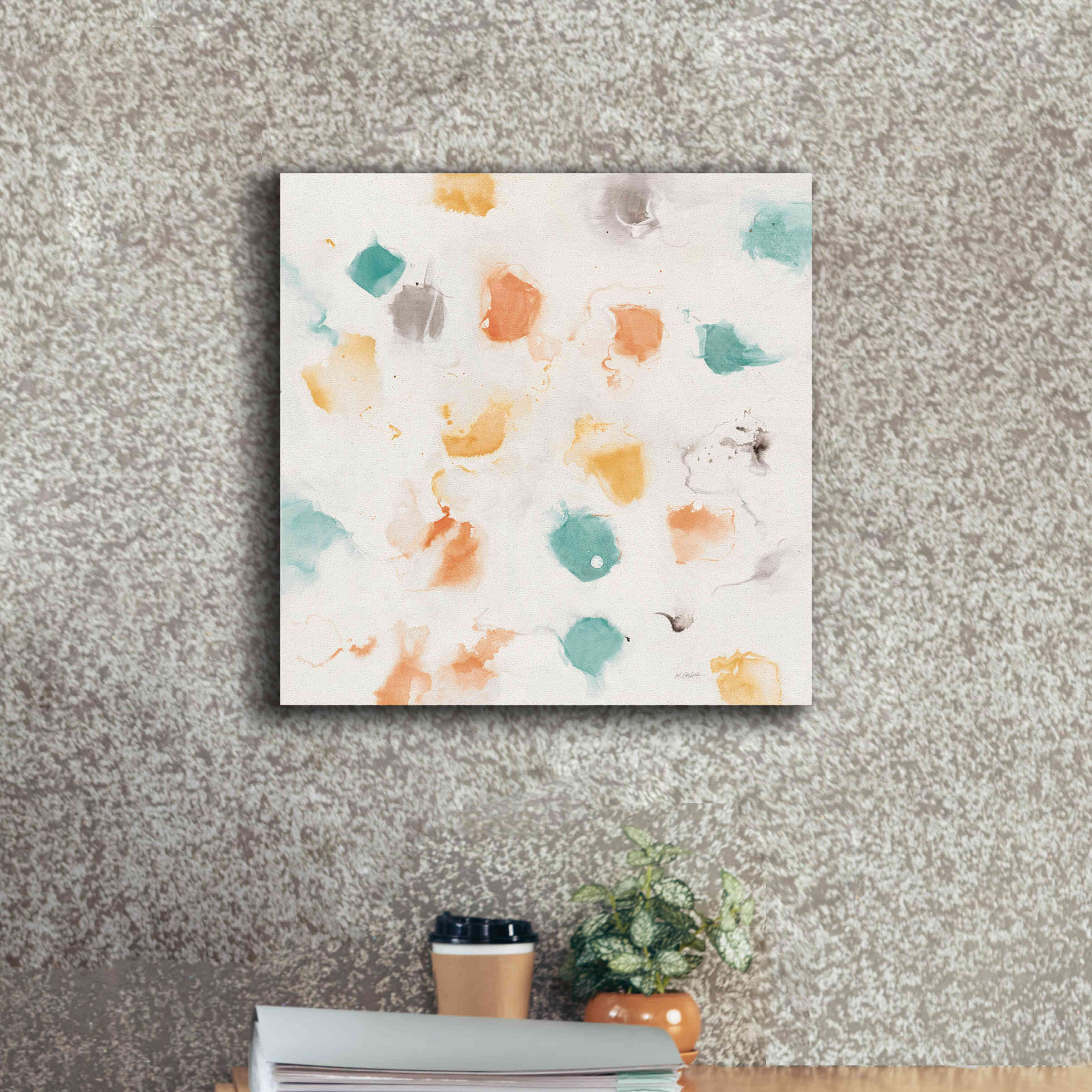 'Sunflower Nougat I' by Mike Schick, Giclee Canvas Wall Art,18x18