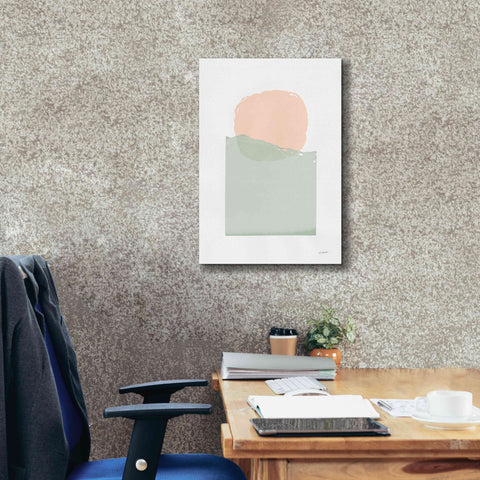 Image of 'Buoyant Pink And Green' by Mike Schick, Giclee Canvas Wall Art,18x26