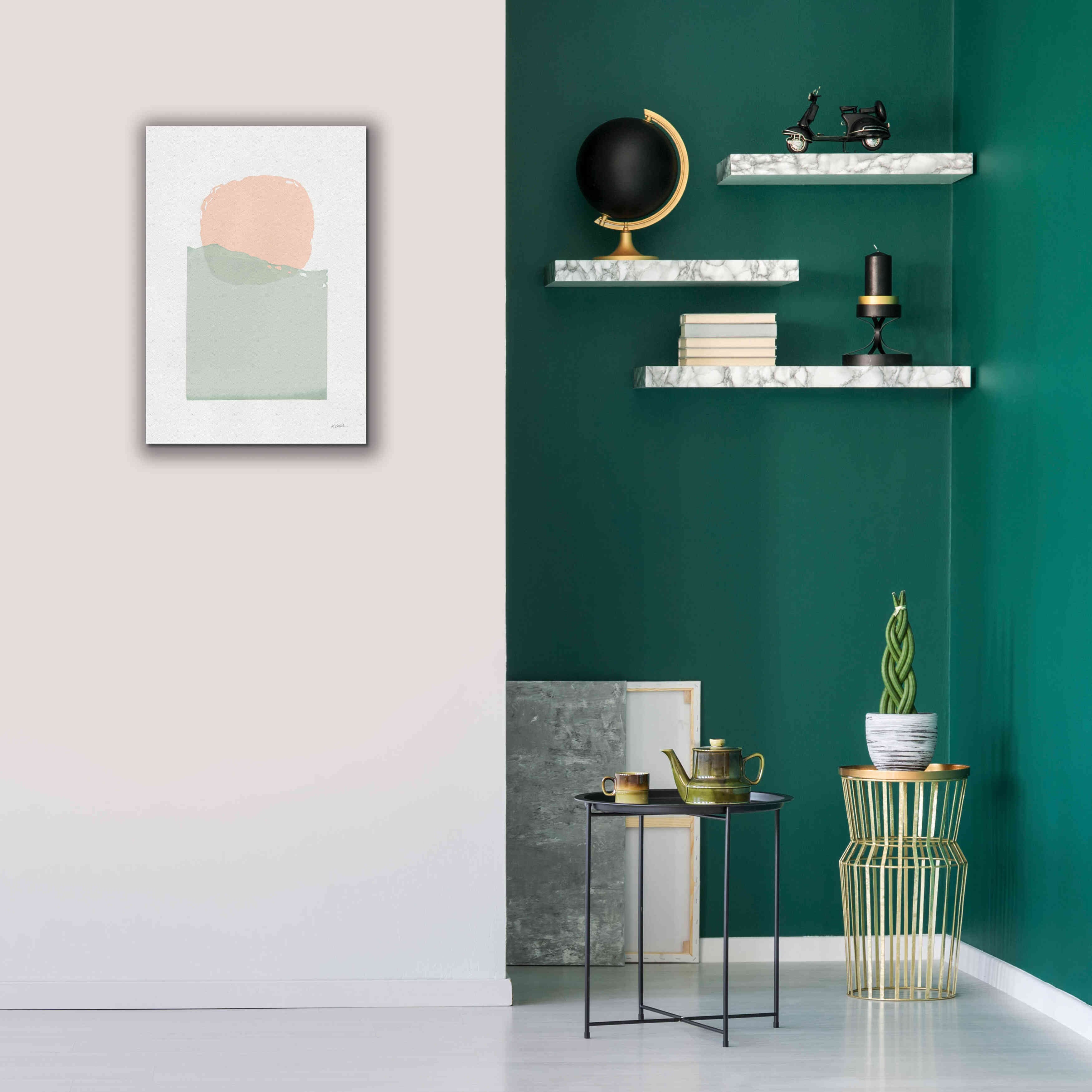 'Buoyant Pink And Green' by Mike Schick, Giclee Canvas Wall Art,18x26