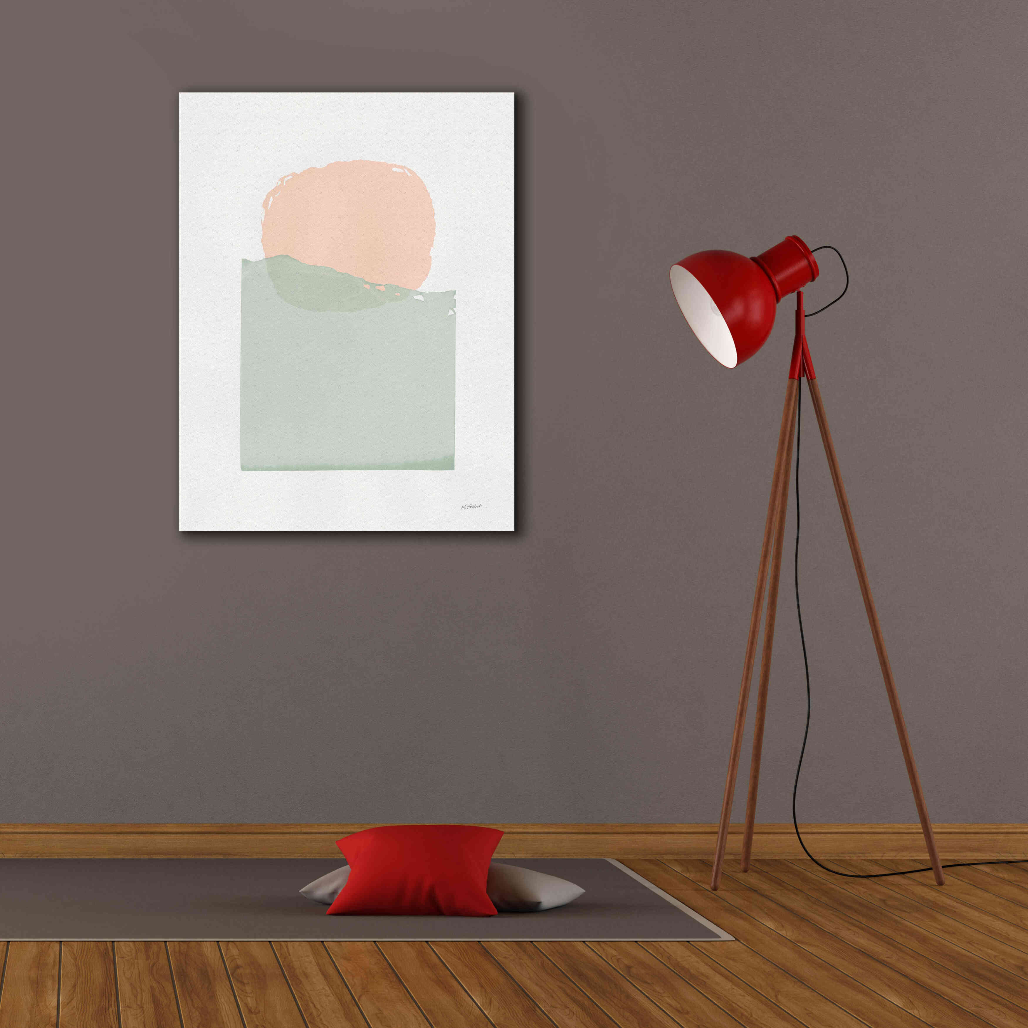 'Buoyant Pink And Green' by Mike Schick, Giclee Canvas Wall Art,26x34