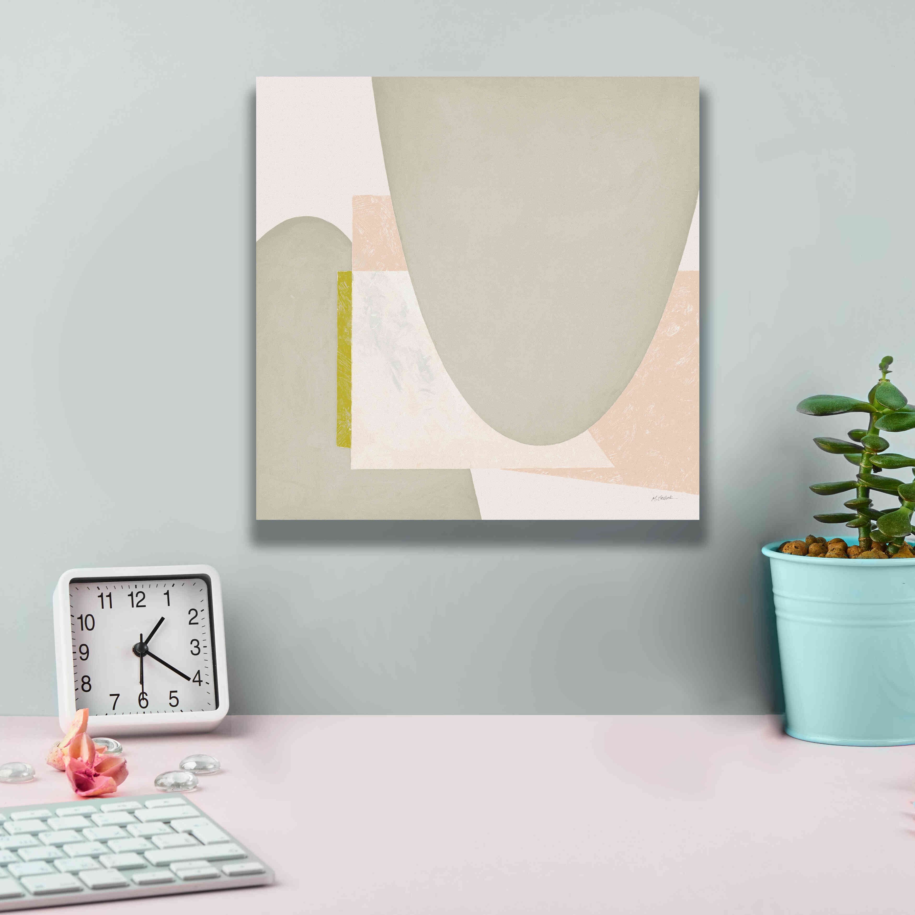 'Blackbird Neutral' by Mike Schick, Giclee Canvas Wall Art,12x12