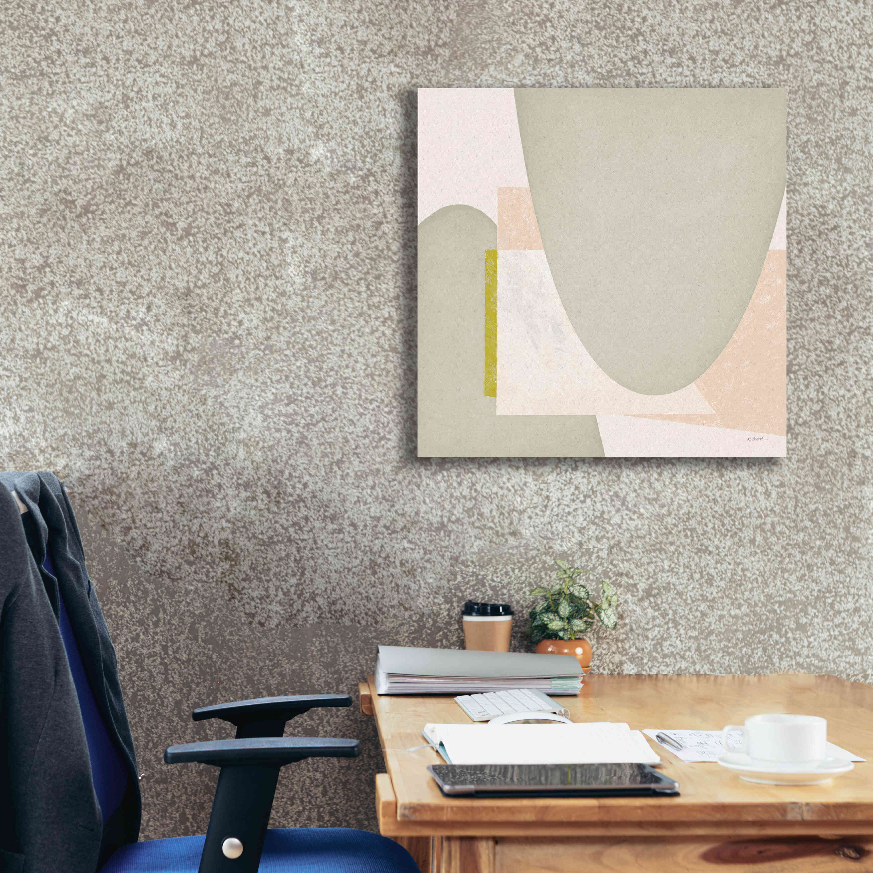 'Blackbird Neutral' by Mike Schick, Giclee Canvas Wall Art,26x26
