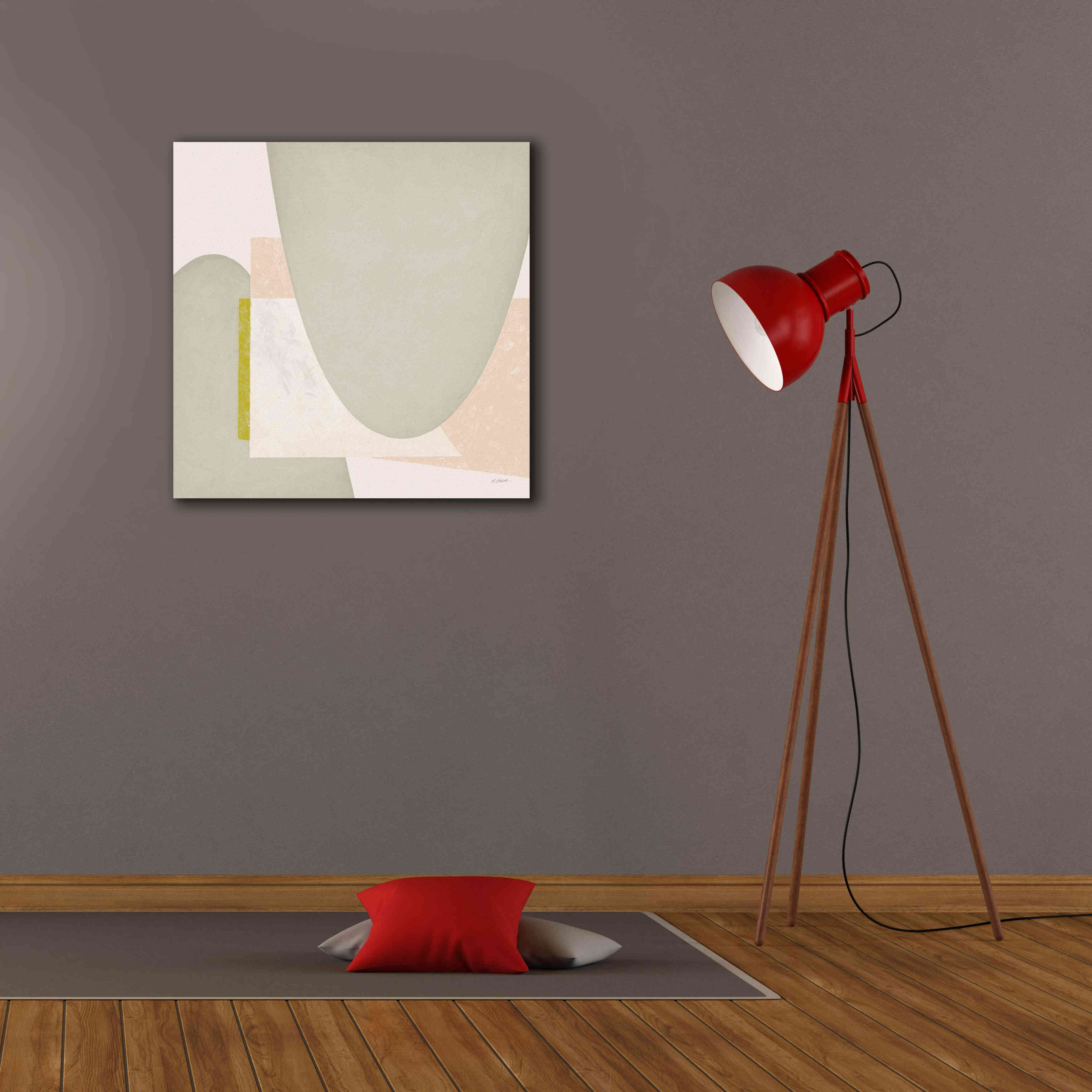 'Blackbird Neutral' by Mike Schick, Giclee Canvas Wall Art,26x26