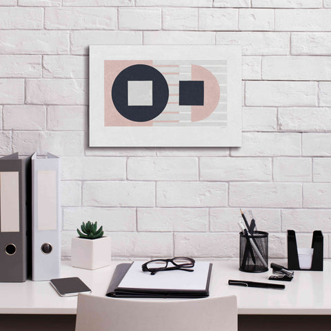 Image of 'Laterally Speaking Pink' by Mike Schick, Giclee Canvas Wall Art,18 x 12