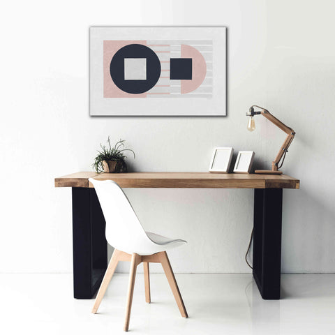Image of 'Laterally Speaking Pink' by Mike Schick, Giclee Canvas Wall Art,40 x 26