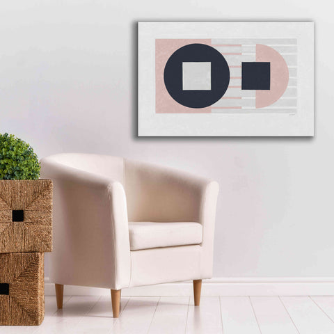 Image of 'Laterally Speaking Pink' by Mike Schick, Giclee Canvas Wall Art,40 x 26