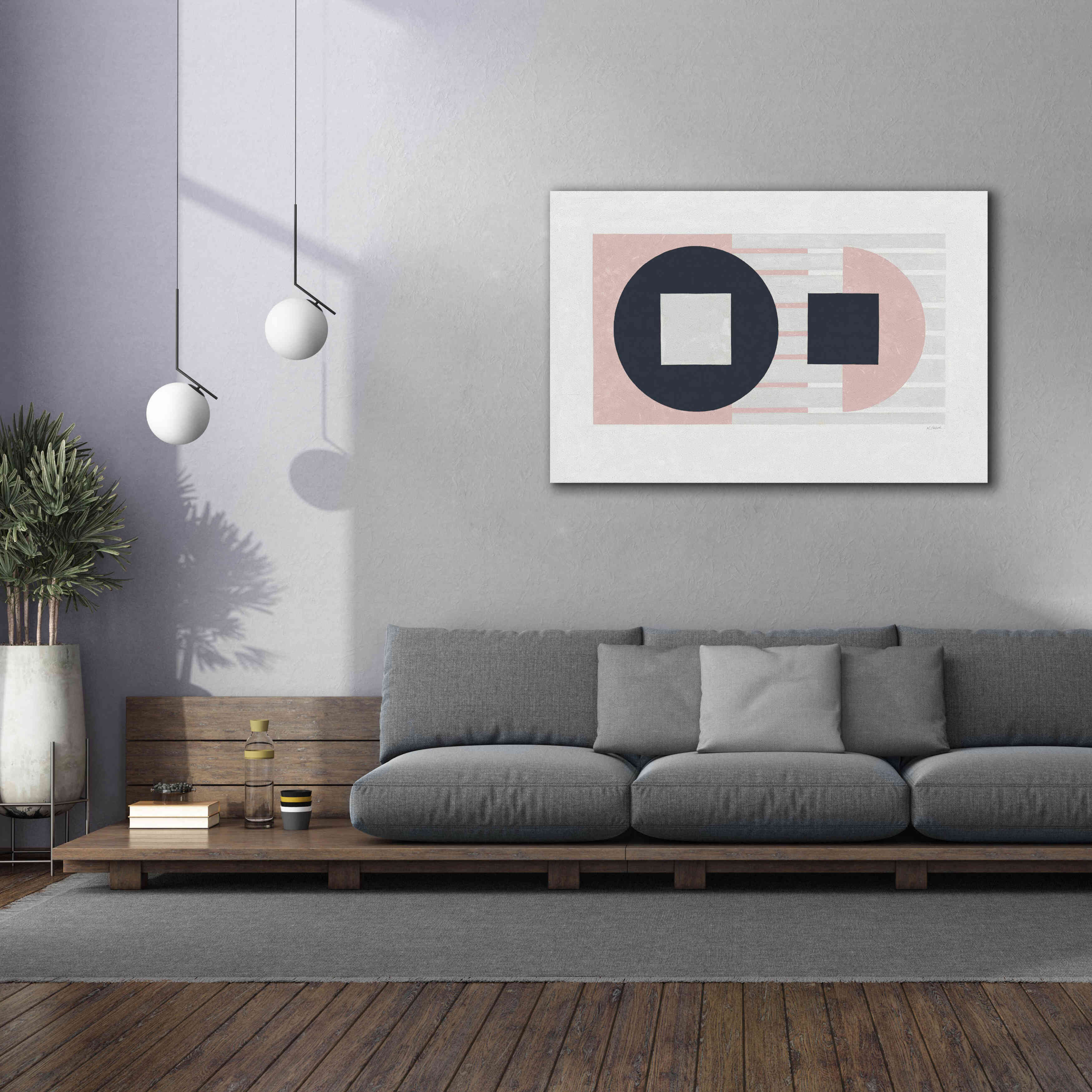 'Laterally Speaking Pink' by Mike Schick, Giclee Canvas Wall Art,60 x 40