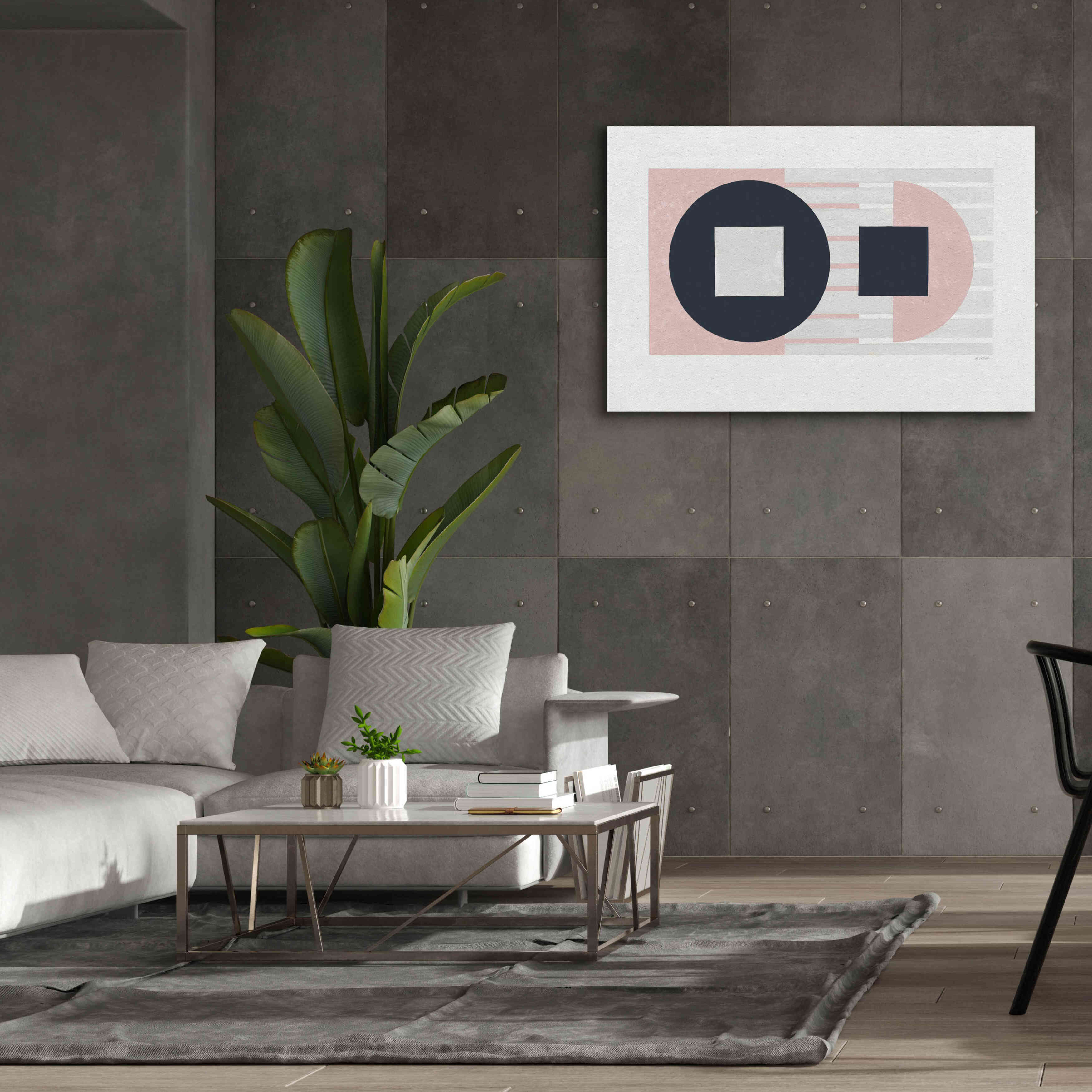 'Laterally Speaking Pink' by Mike Schick, Giclee Canvas Wall Art,60 x 40