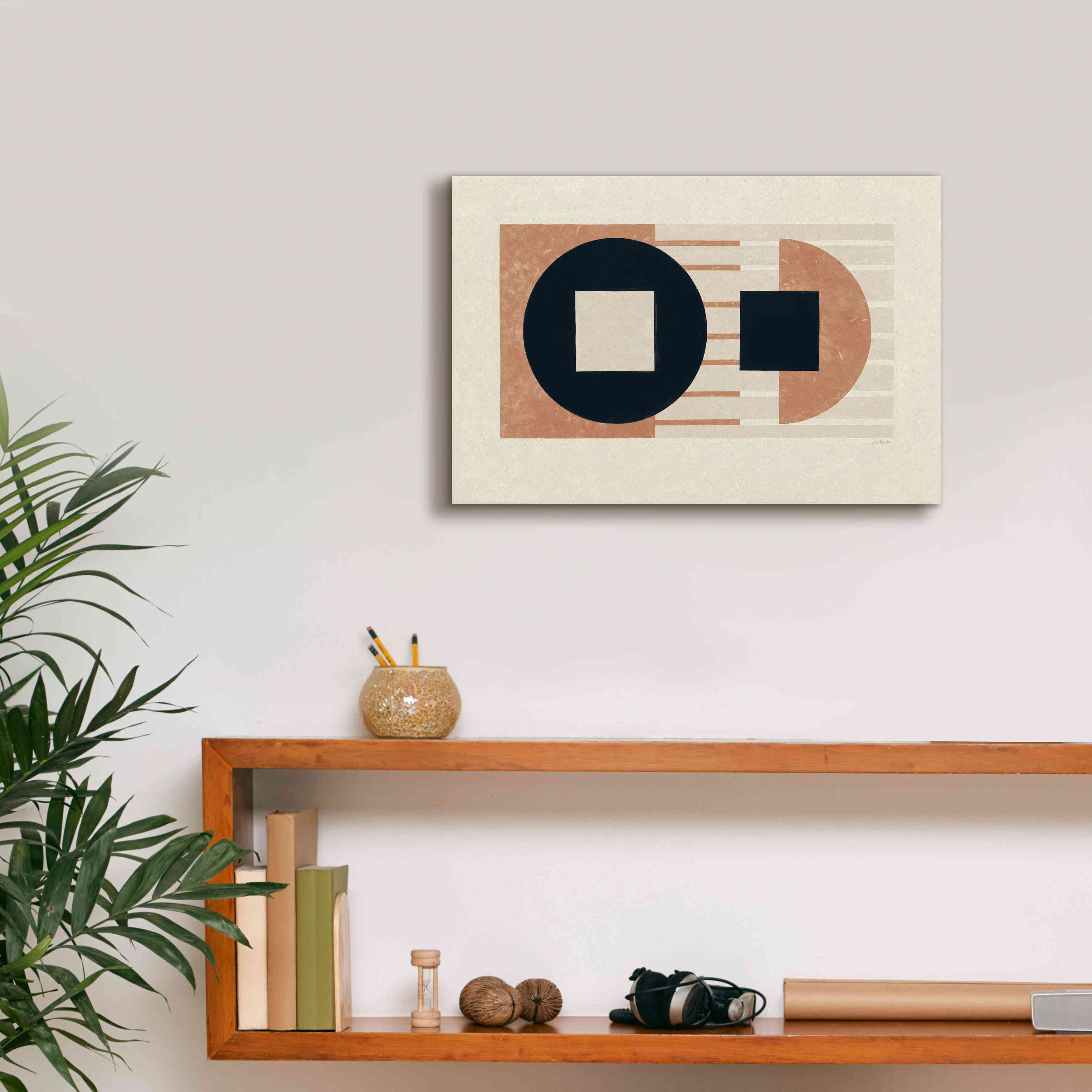 'Laterally Speaking Warm' by Mike Schick, Giclee Canvas Wall Art,18 x 12