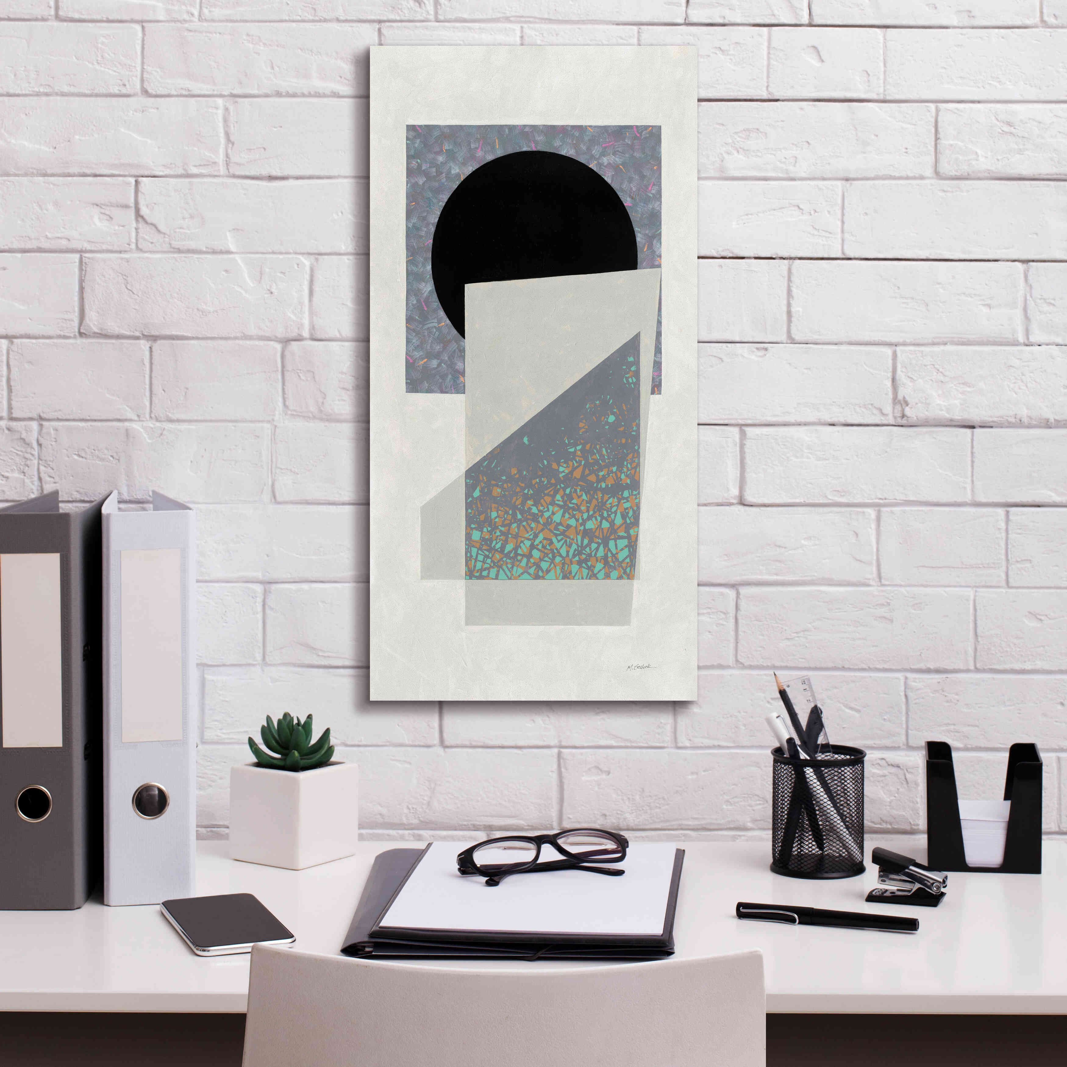 'Full Moon I V2 Panel' by Mike Schick, Giclee Canvas Wall Art,12 x 24