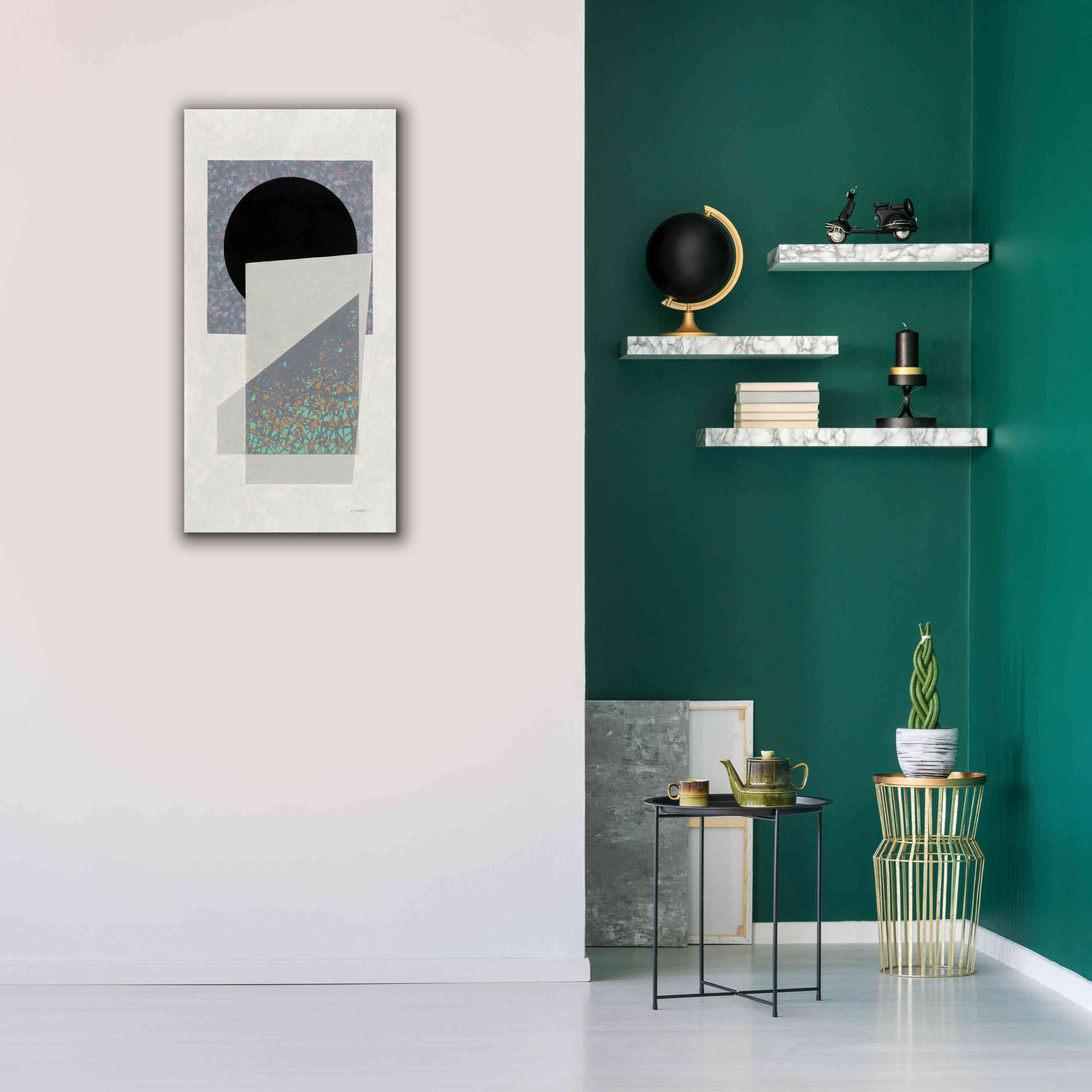 'Full Moon I V2 Panel' by Mike Schick, Giclee Canvas Wall Art,20 x 40