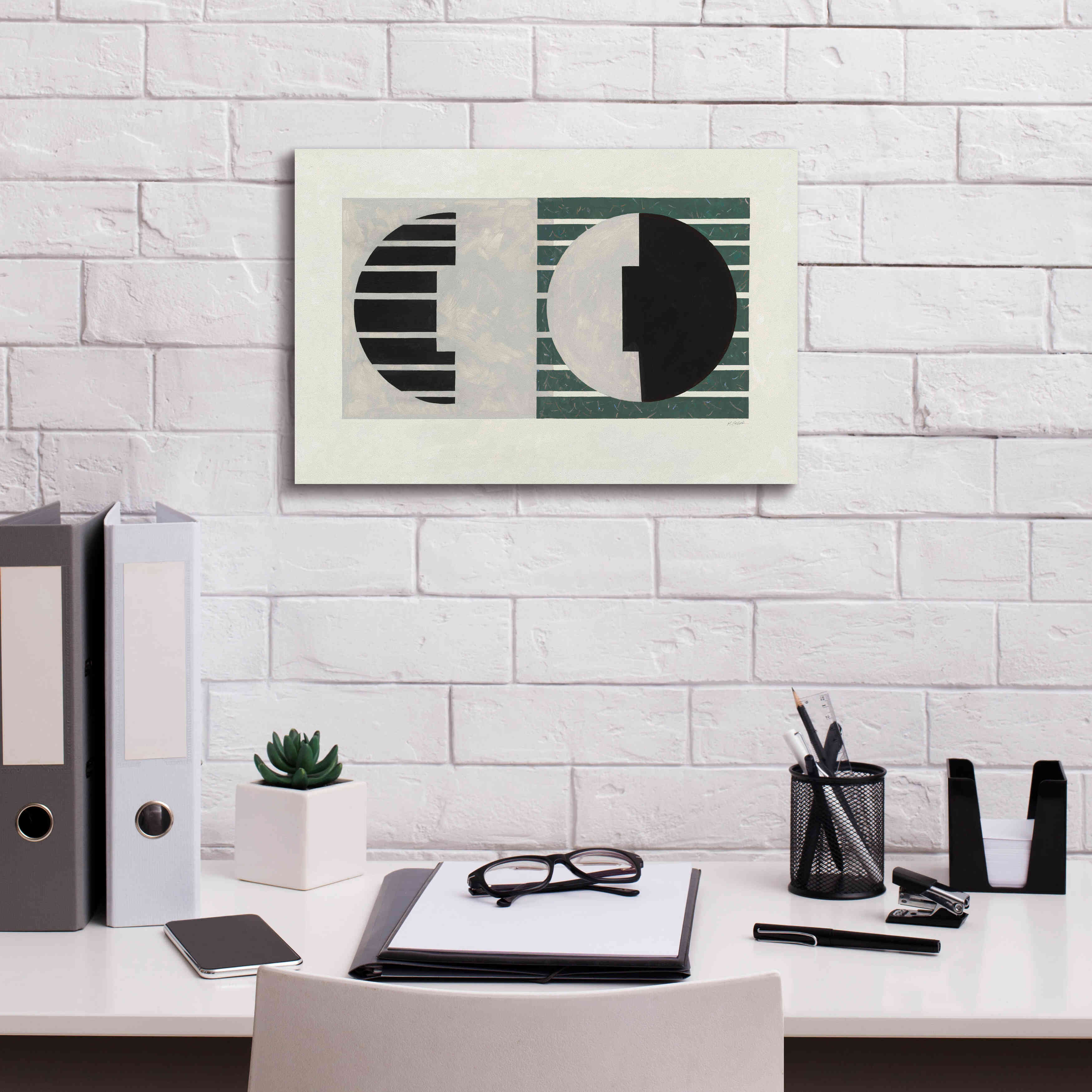 'Latitude Green' by Mike Schick, Giclee Canvas Wall Art,18 x 12