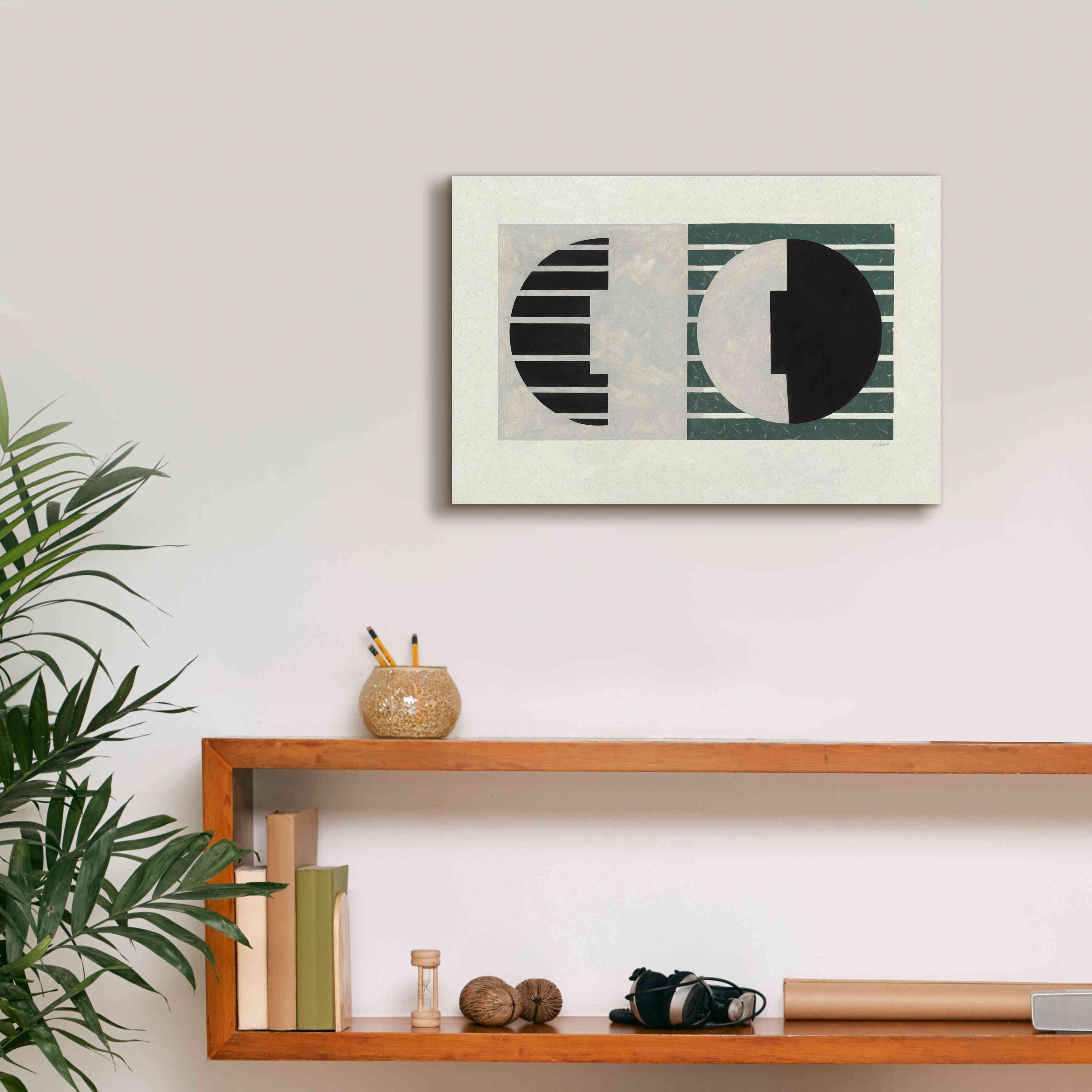 'Latitude Green' by Mike Schick, Giclee Canvas Wall Art,18 x 12
