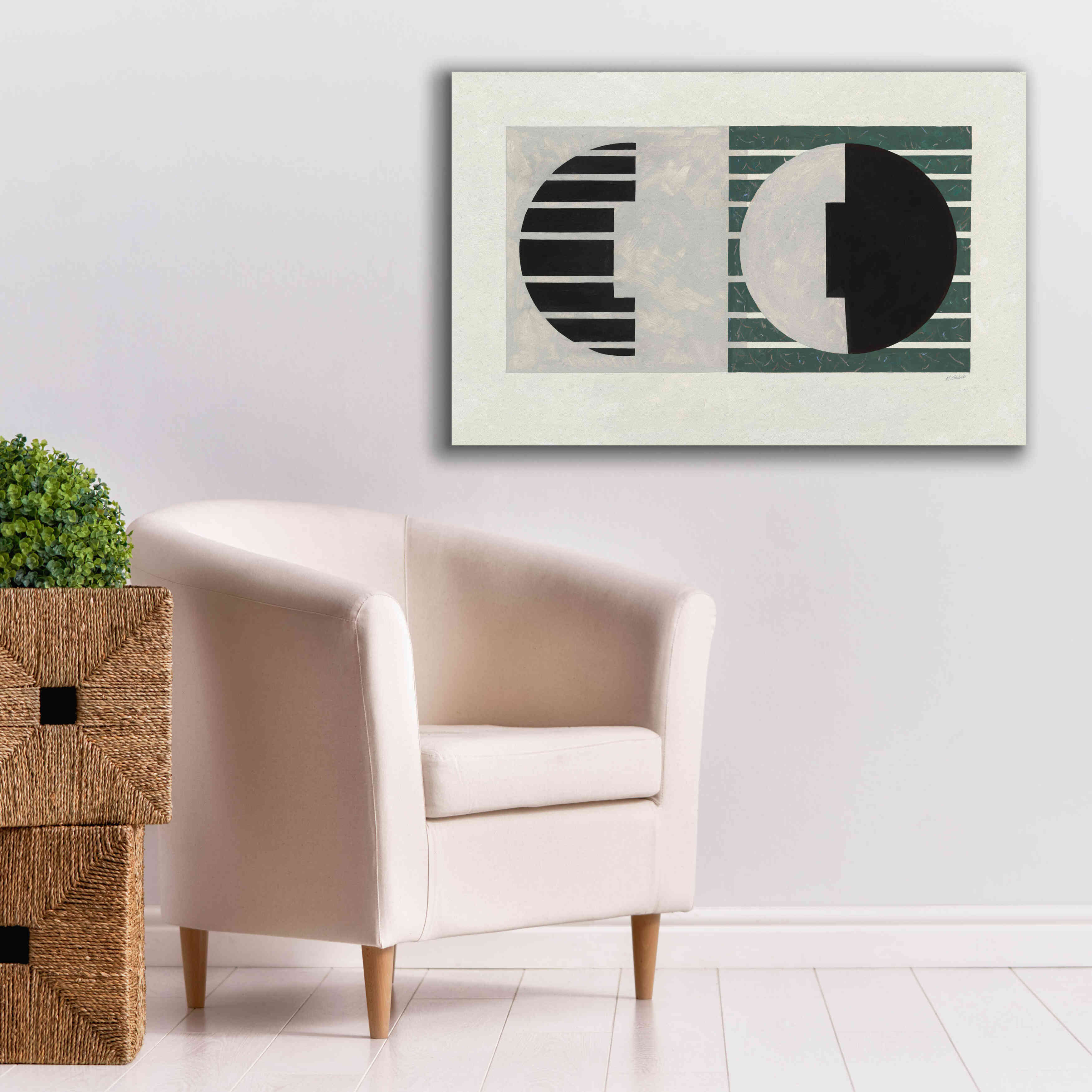 'Latitude Green' by Mike Schick, Giclee Canvas Wall Art,40 x 26