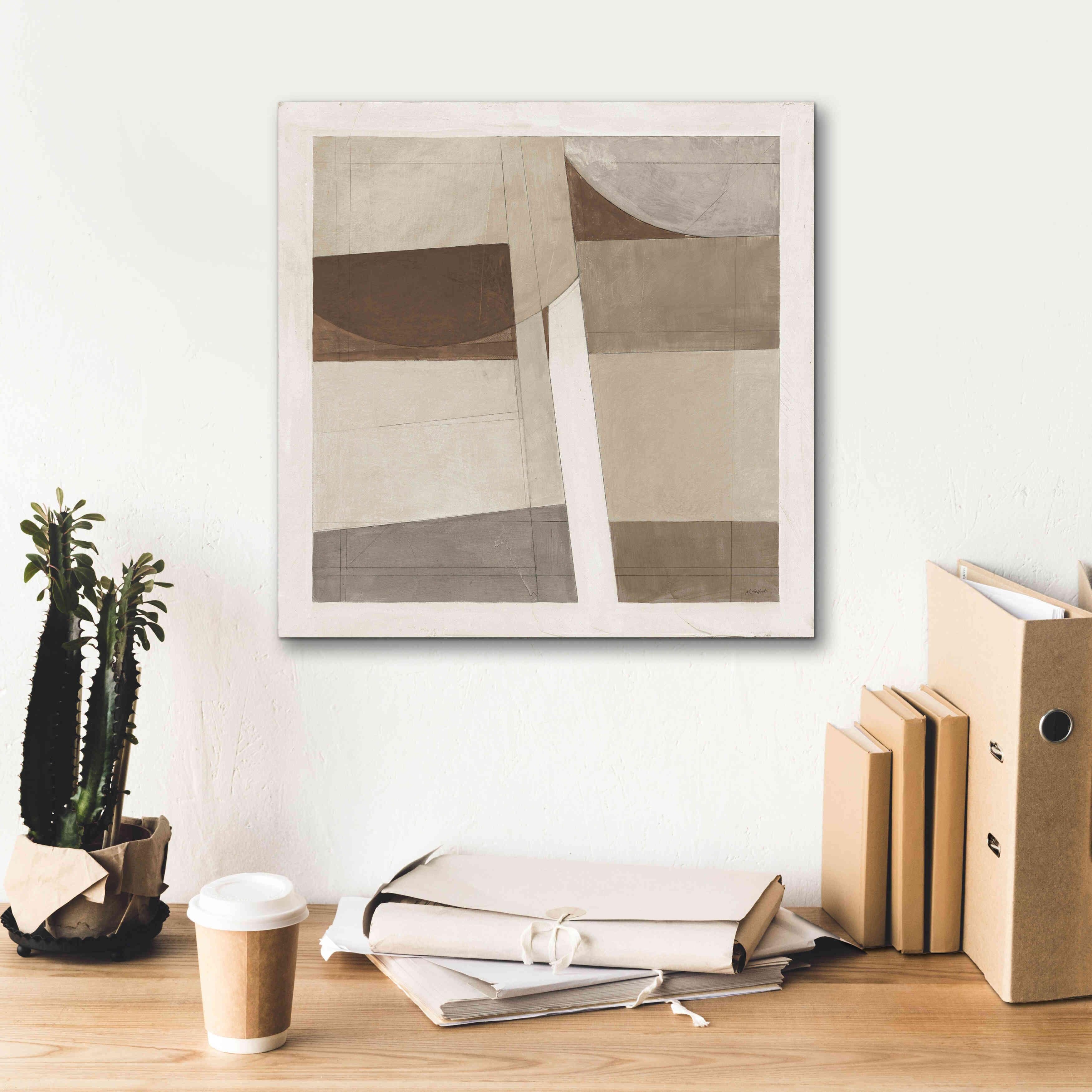 'Sunny Side Up Brown' by Mike Schick, Giclee Canvas Wall Art,18x18