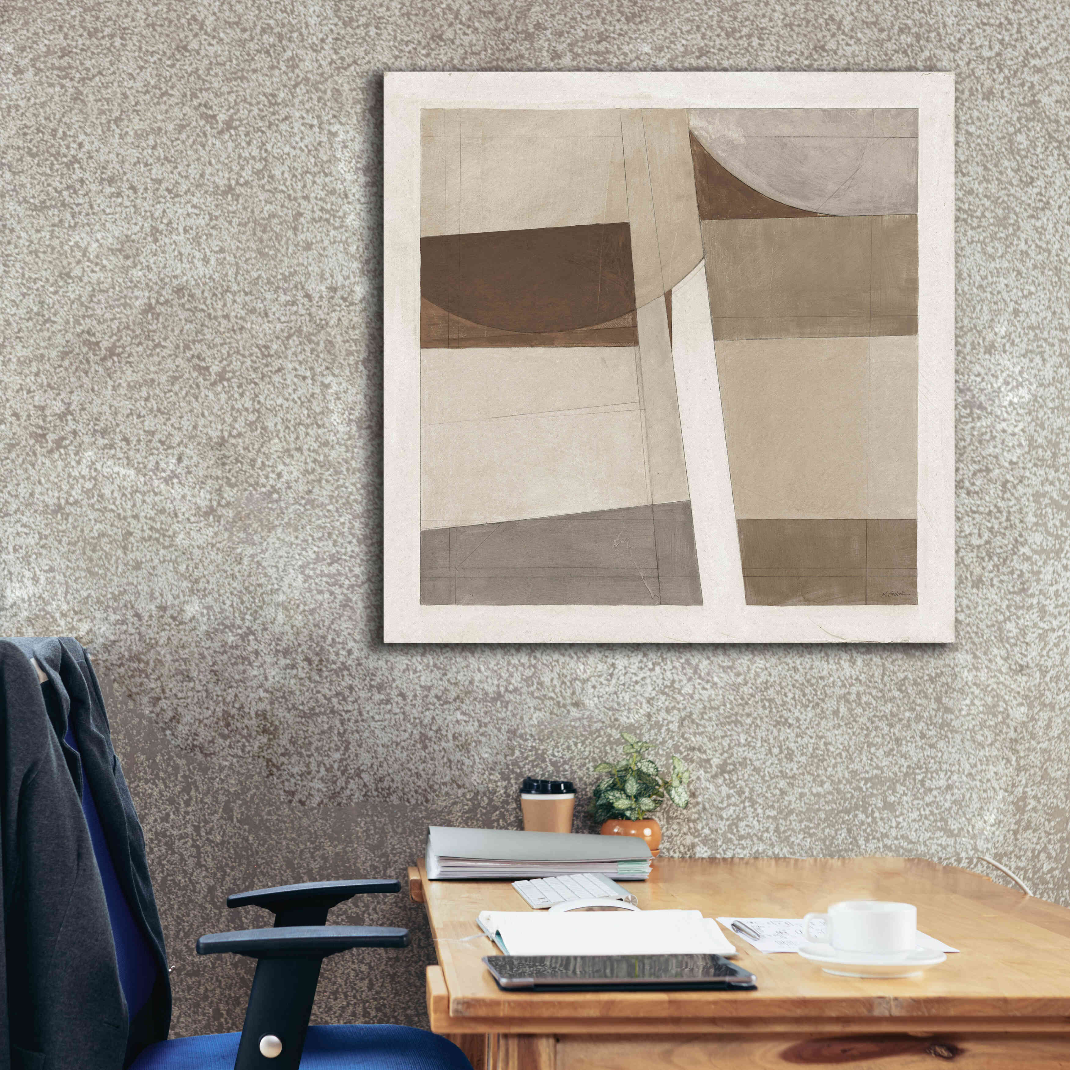 'Sunny Side Up Brown' by Mike Schick, Giclee Canvas Wall Art,37x37