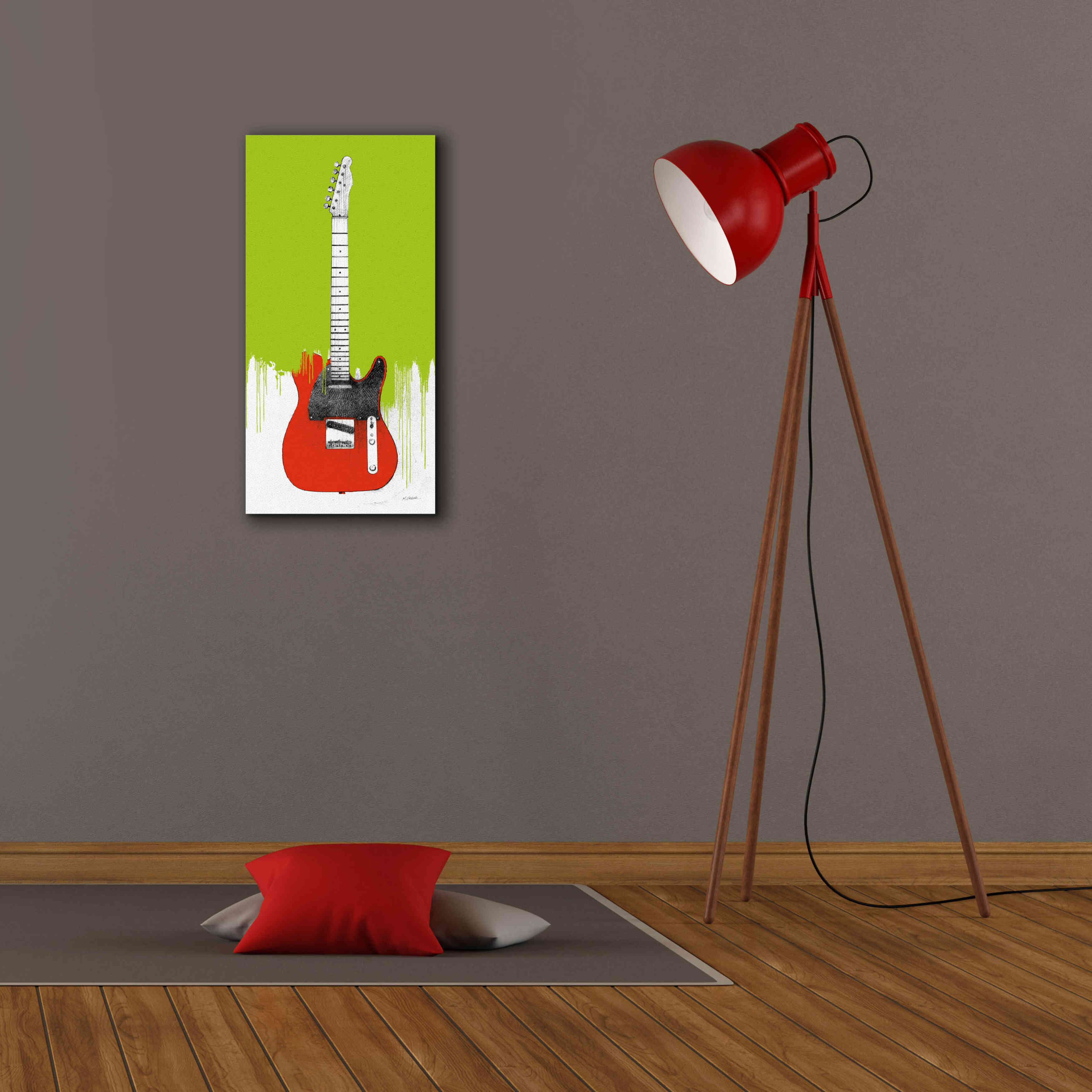 'Garage Band I Paint' by Mike Schick, Giclee Canvas Wall Art,12 x 24
