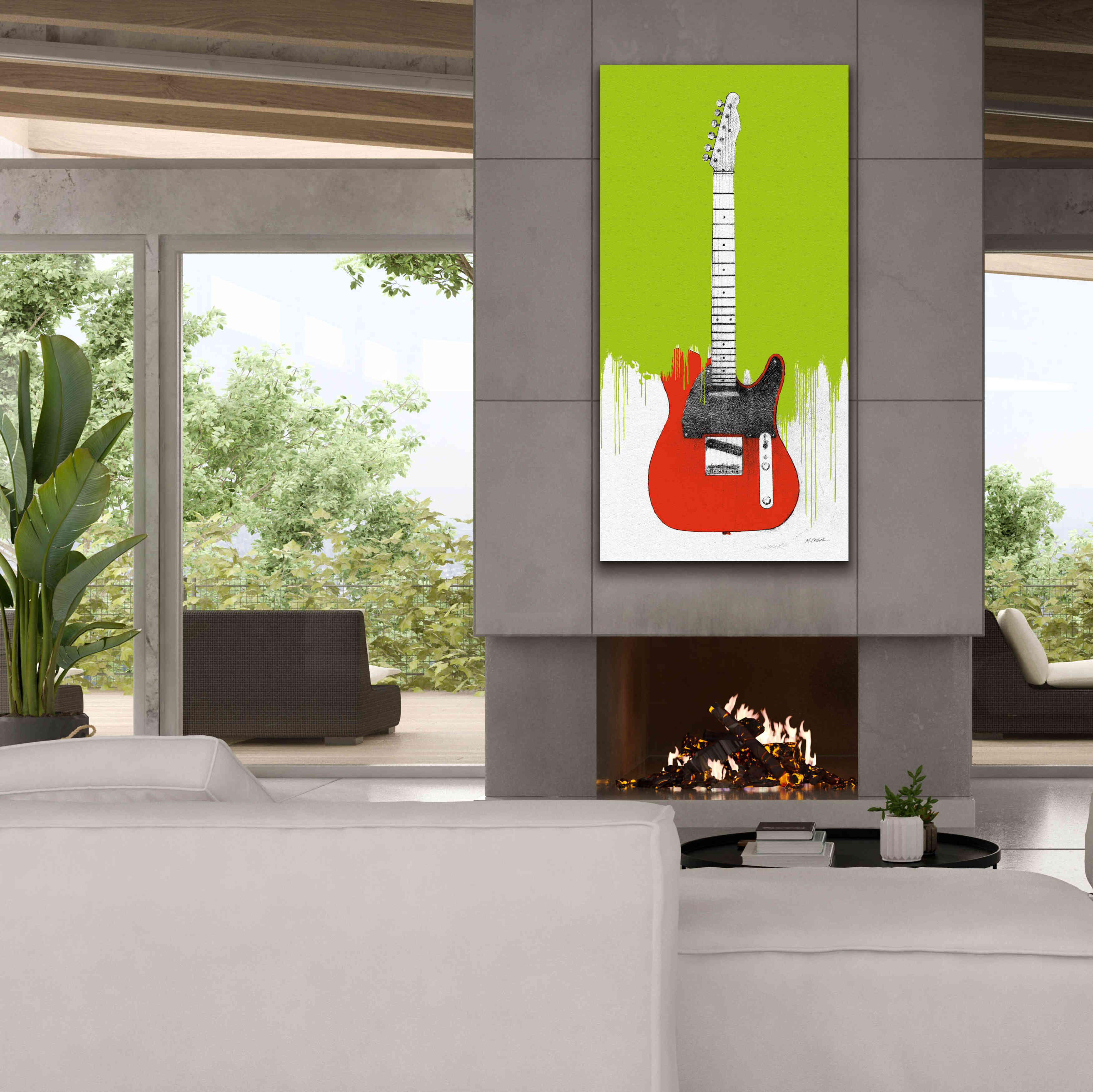 'Garage Band I Paint' by Mike Schick, Giclee Canvas Wall Art,30 x 60