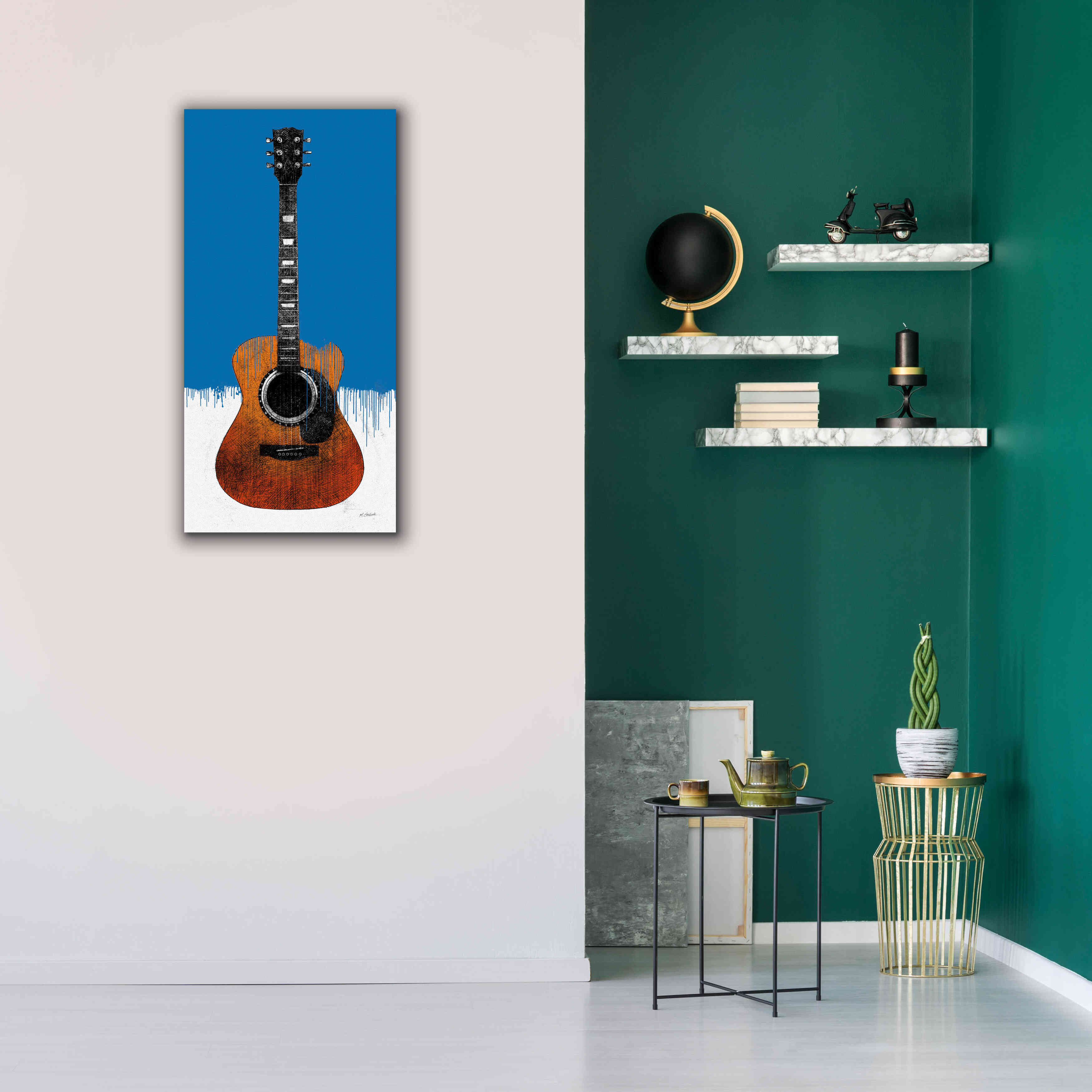 'Garage Band II Paint' by Mike Schick, Giclee Canvas Wall Art,20 x 40