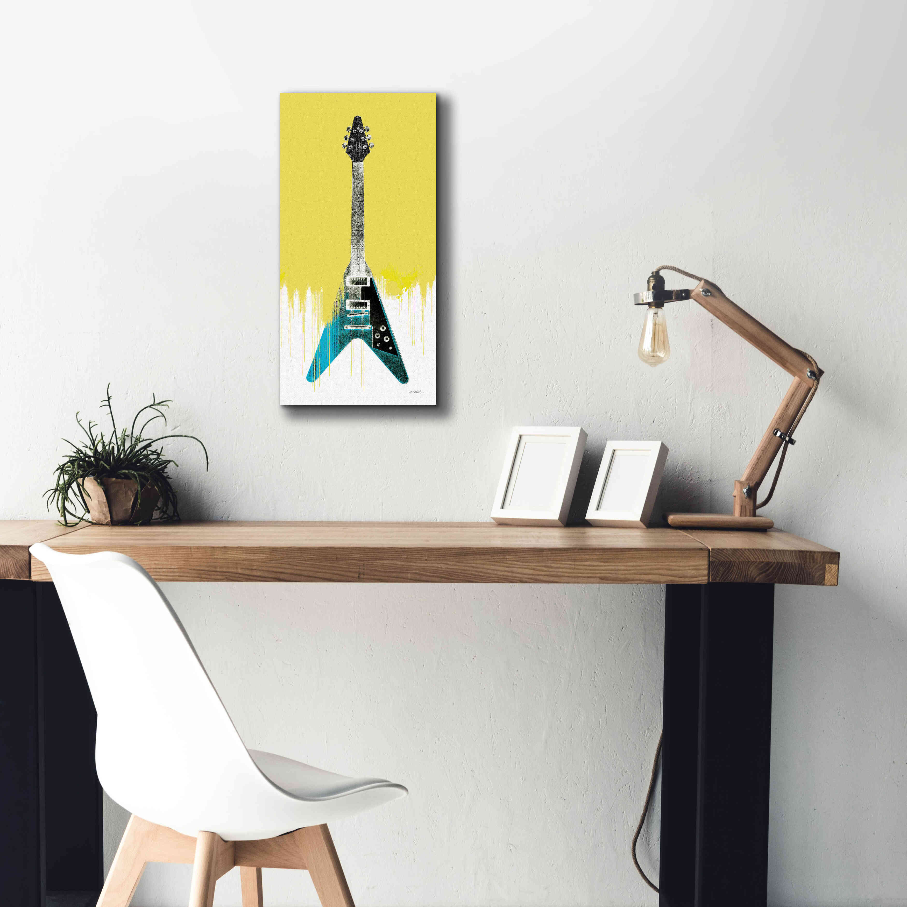 'Garage Band III Paint' by Mike Schick, Giclee Canvas Wall Art,12 x 24