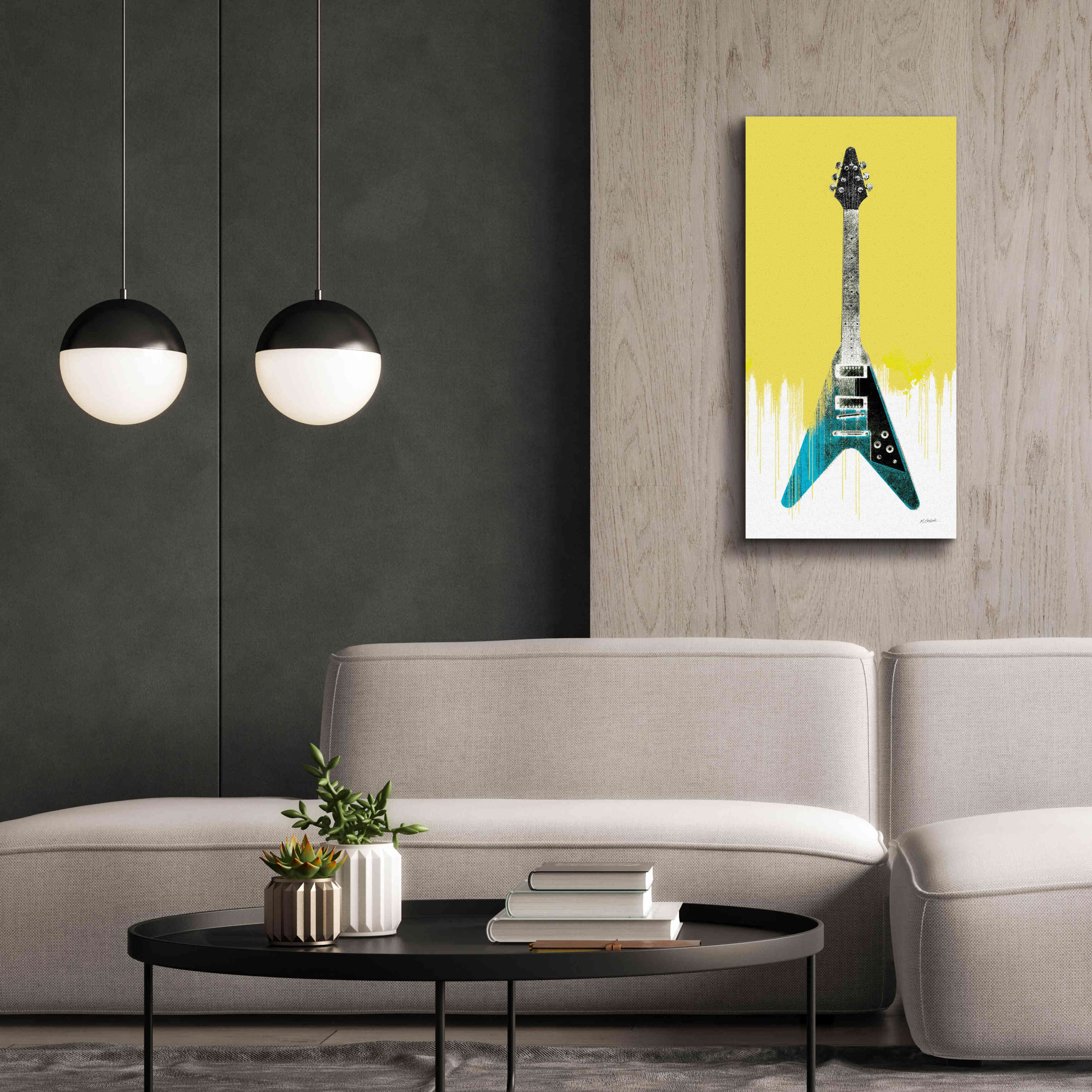 'Garage Band III Paint' by Mike Schick, Giclee Canvas Wall Art,20 x 40