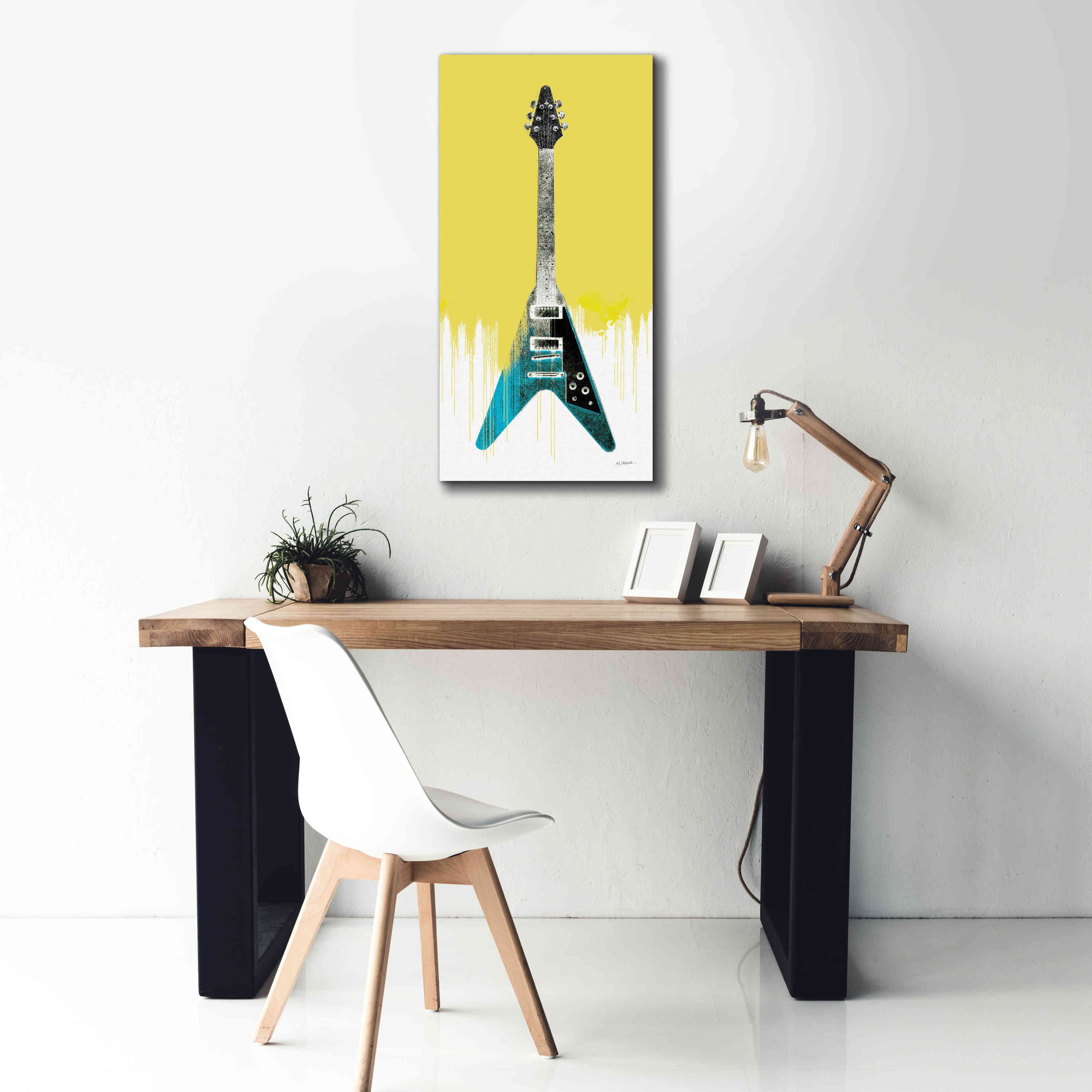 'Garage Band III Paint' by Mike Schick, Giclee Canvas Wall Art,20 x 40