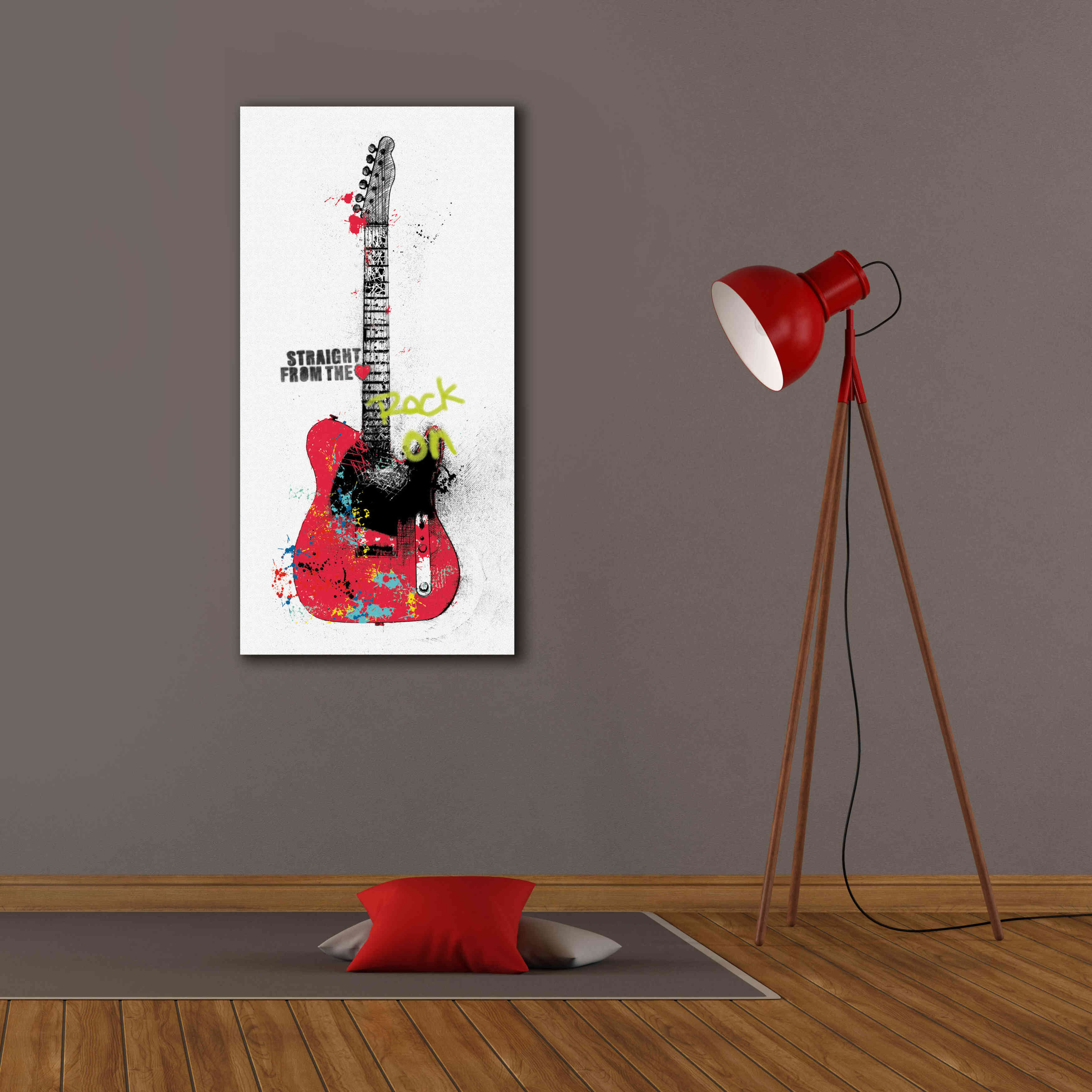 'Garage Band I Graffiti' by Mike Schick, Giclee Canvas Wall Art,20 x 40