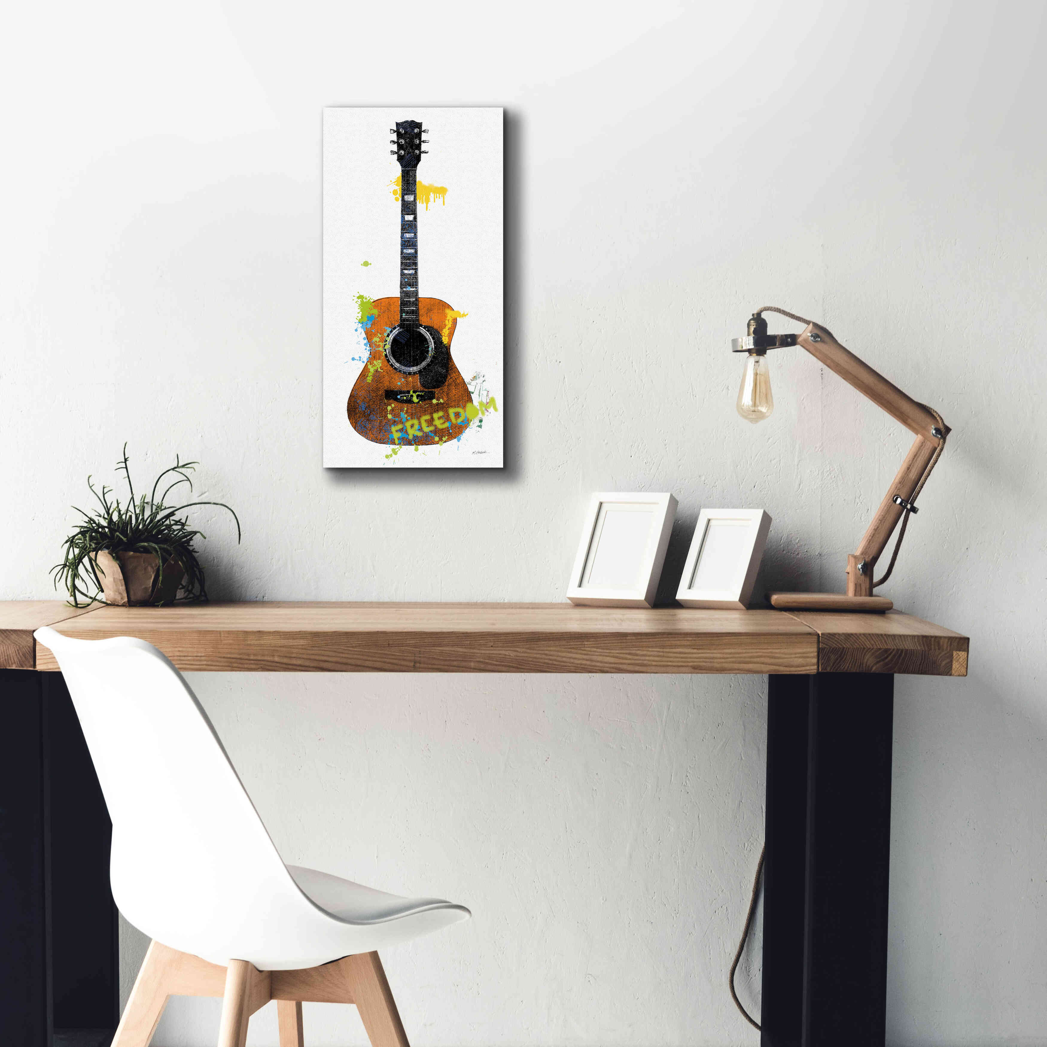 'Garage Band II Graffiti' by Mike Schick, Giclee Canvas Wall Art,12 x 24