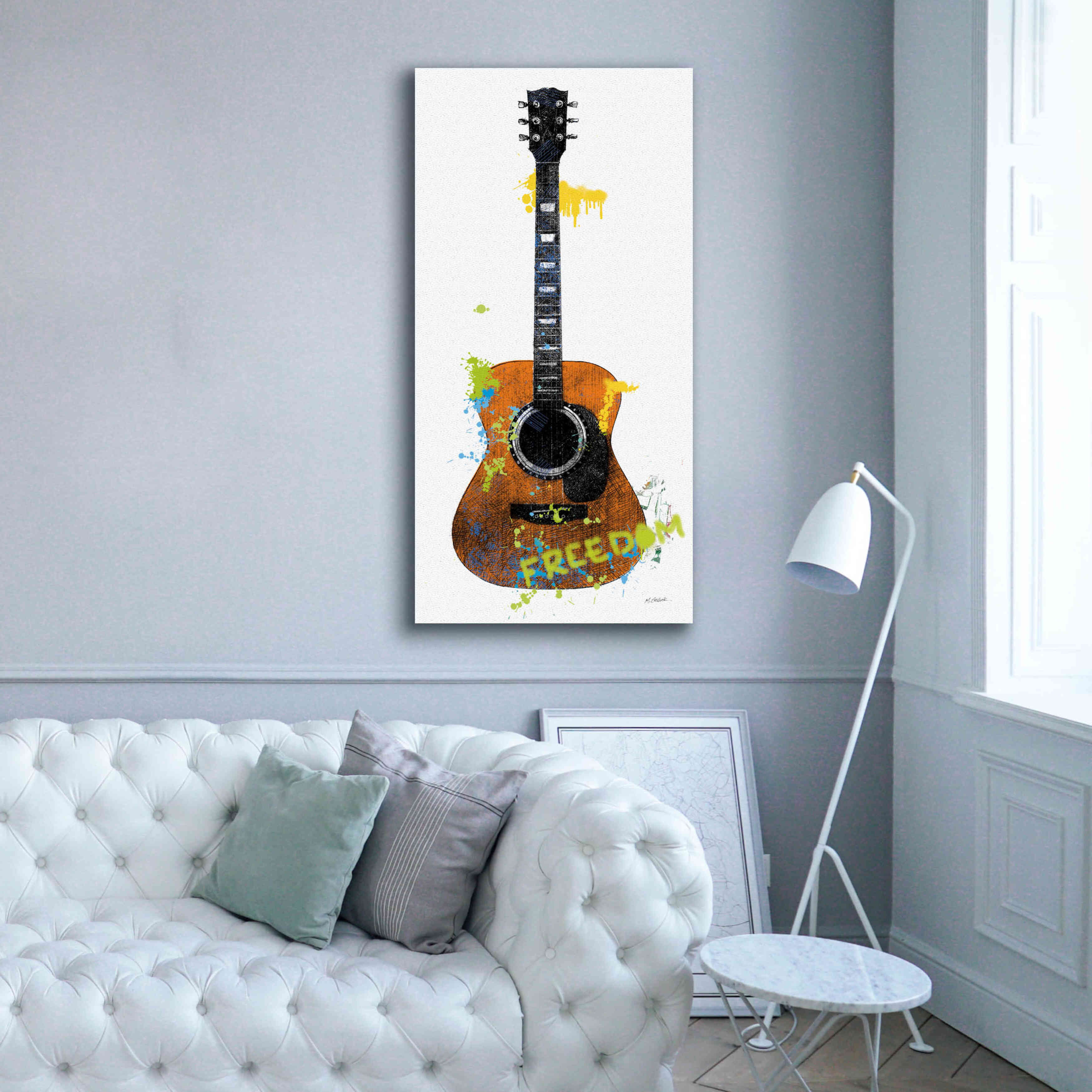 'Garage Band II Graffiti' by Mike Schick, Giclee Canvas Wall Art,30 x 60
