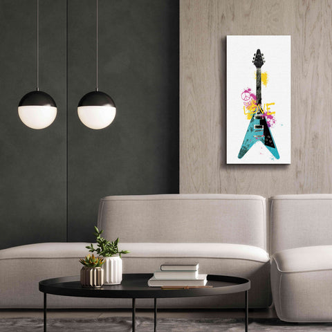 Image of 'Garage Band III Graffiti' by Mike Schick, Giclee Canvas Wall Art,20 x 40