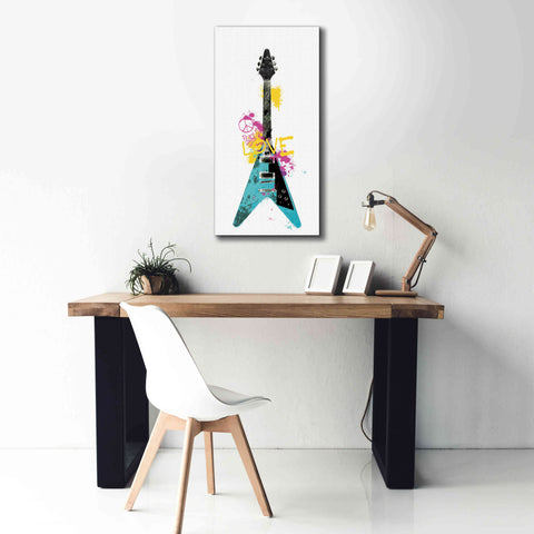 Image of 'Garage Band III Graffiti' by Mike Schick, Giclee Canvas Wall Art,20 x 40
