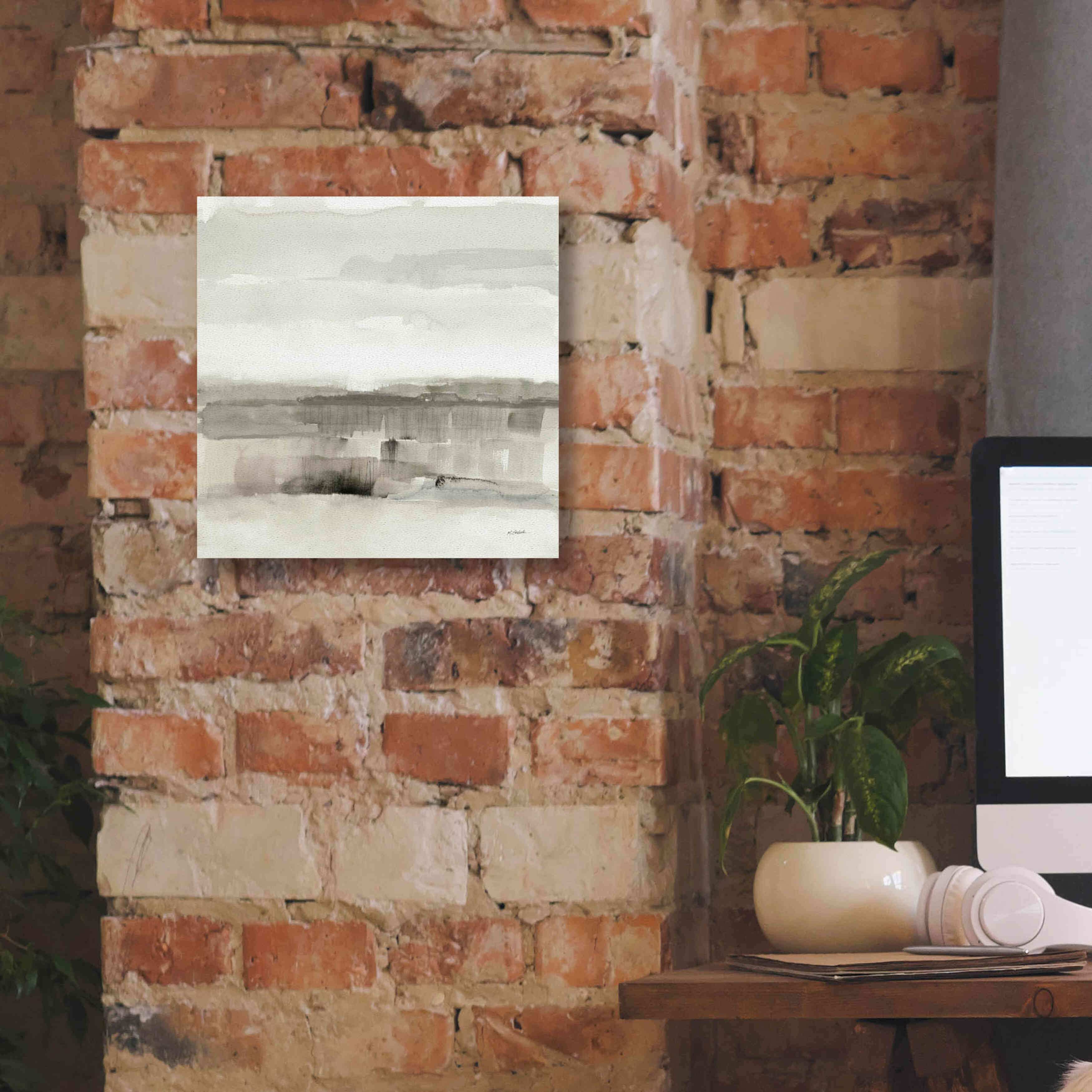 'Influence Of Line And Color Neutral' by Mike Schick, Giclee Canvas Wall Art,12x12